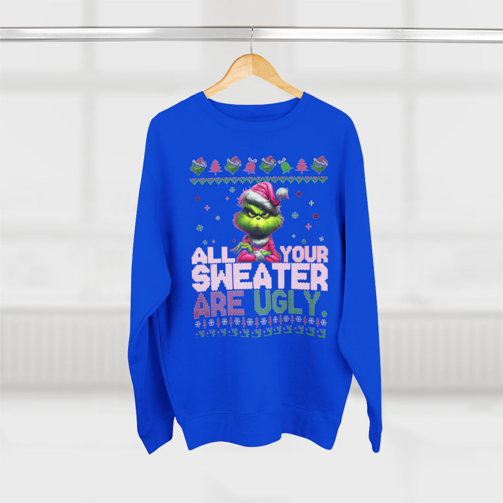 Grinch 'All Your Sweaters Are Ugly' Christmas Sweatshirt Cartoon Christmas T-shirts and Sweaters