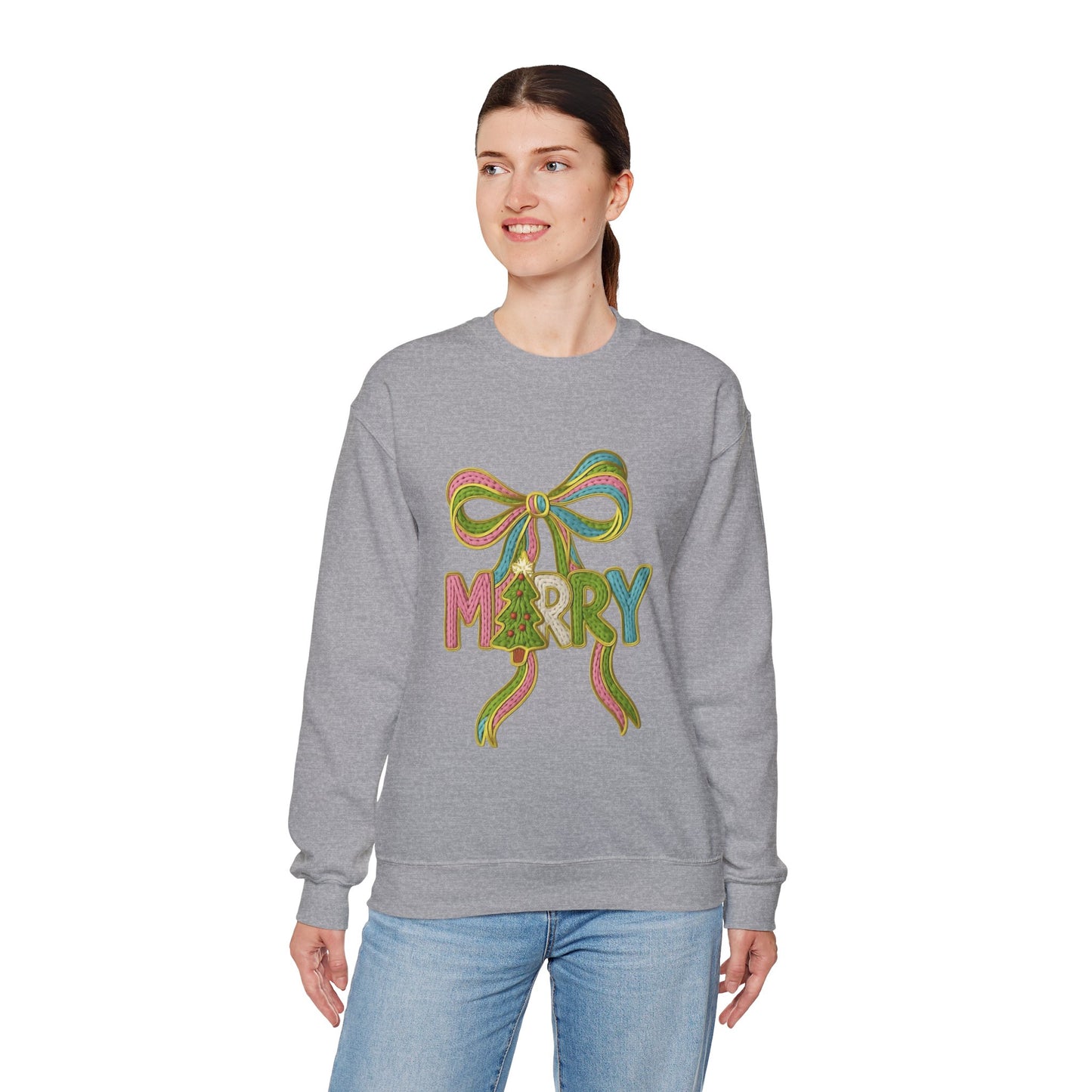 Festive Holiday Designs and Quotes Candy Christmas Tree Sweatshirt — Holiday Candyland Crewneck