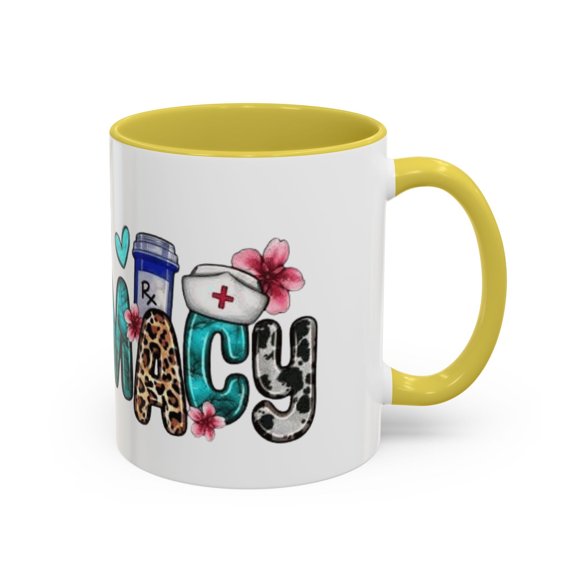 Pharmacy Nurse Coffee Mug — Cute Leopard & Teal Medical Design (11oz/15oz)Christmas mug for all healthcare heroes