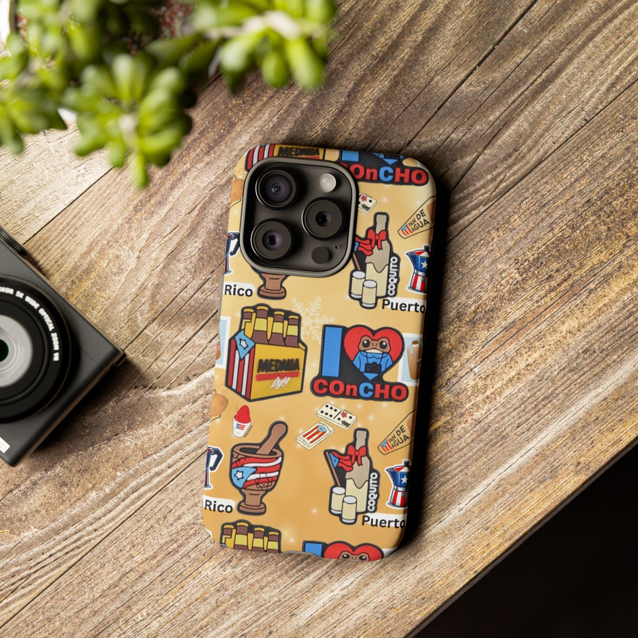 Puerto Rico Sticker Collage Tough Case  ‘I  Concho’ Pattern Phone Case