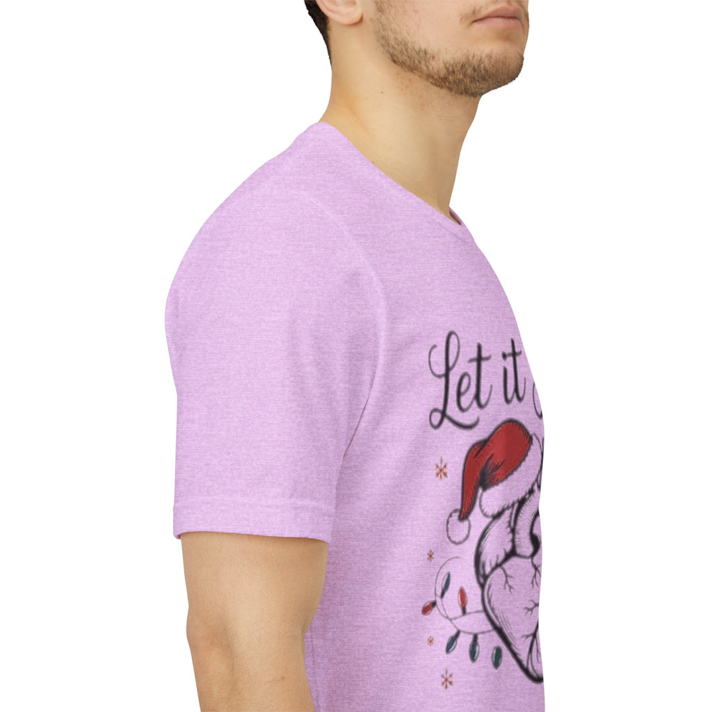 Let It Flow Heart Tee  Christmas Anatomical Heart Shirt