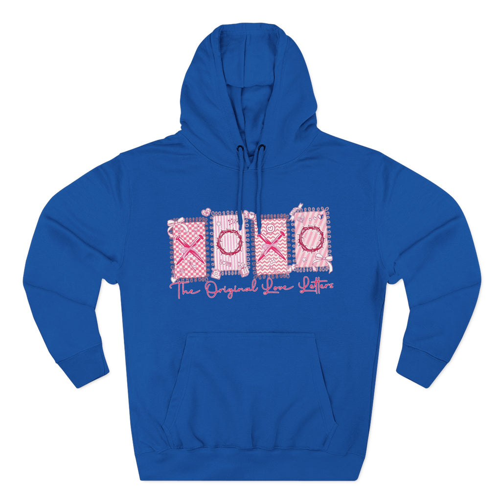 Hoodie  Pink XOXO Three Panel Love Letters Fleece Hoodie
