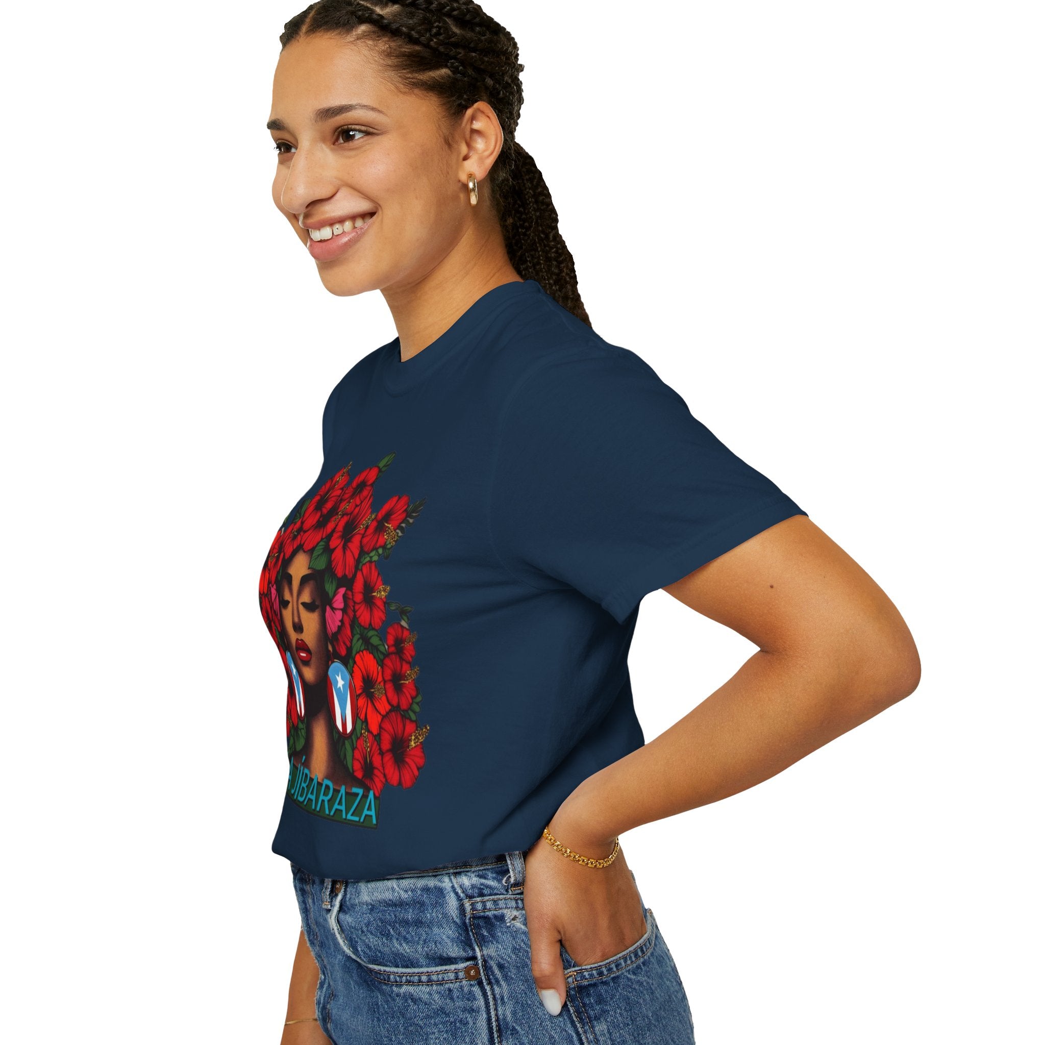Puerto Rico Navidades T-Shirt — "La Jíbaraza" Floral Puerto Rican Pride Tee