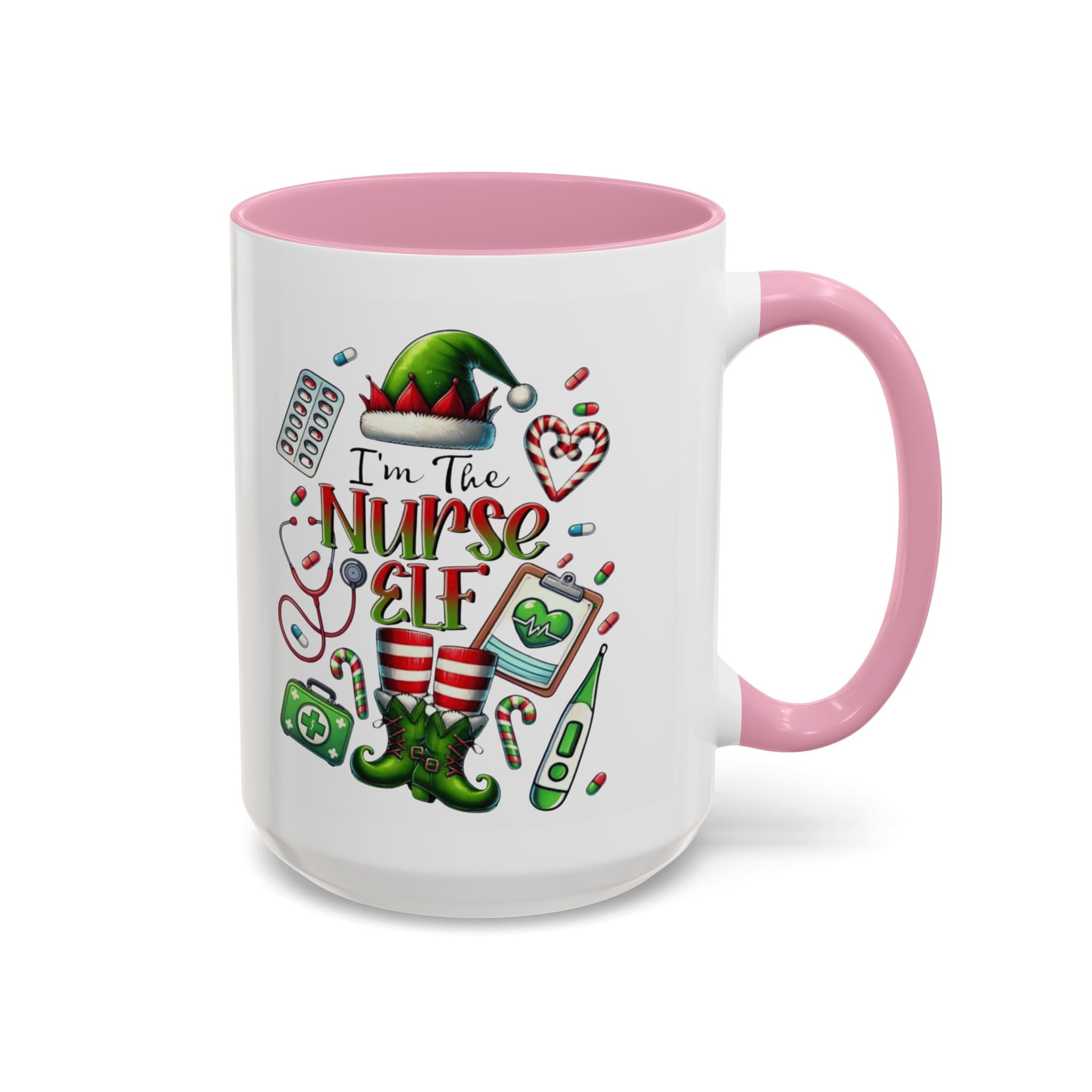 Nurse Elf Coffee Mug — Christmas Medical Holiday Gift (11oz & 15oz) Medical Christmas Mug