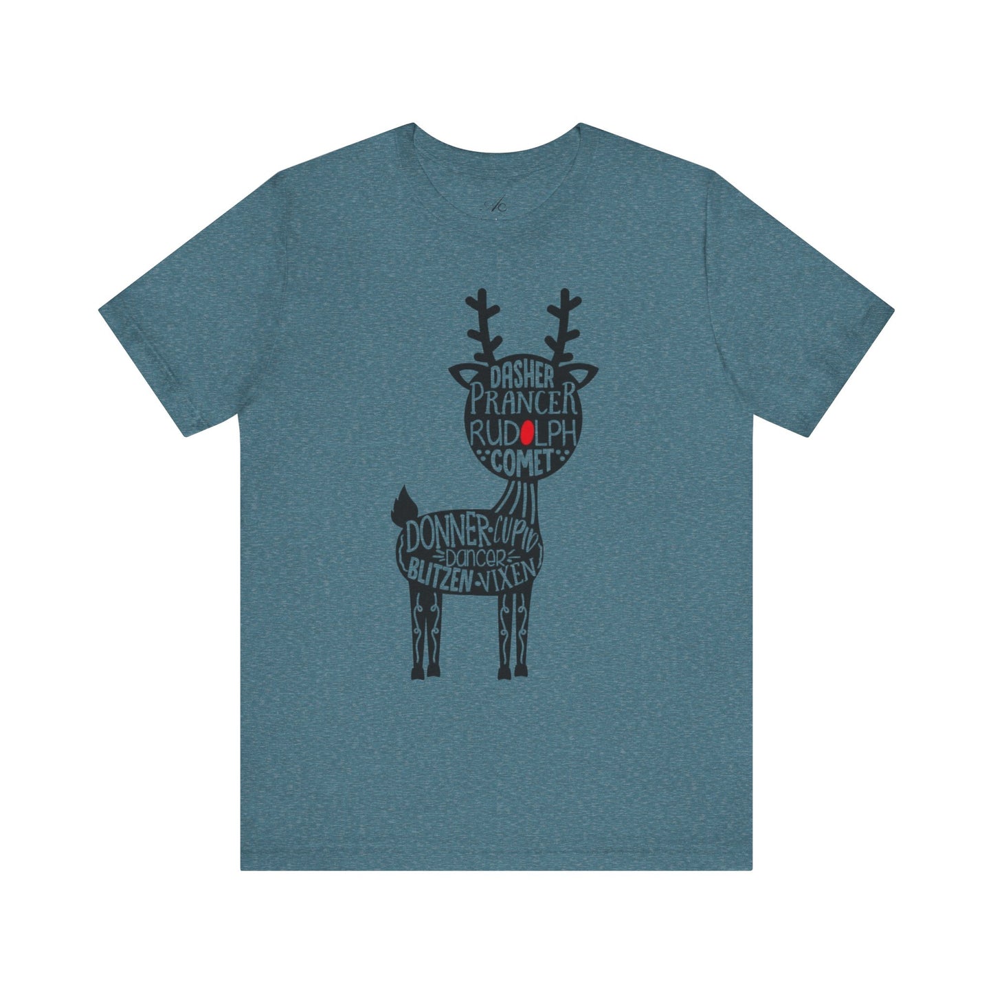Christmas Reindeer Graphic Tee - Unisex Jersey Short Sleeve Shirt