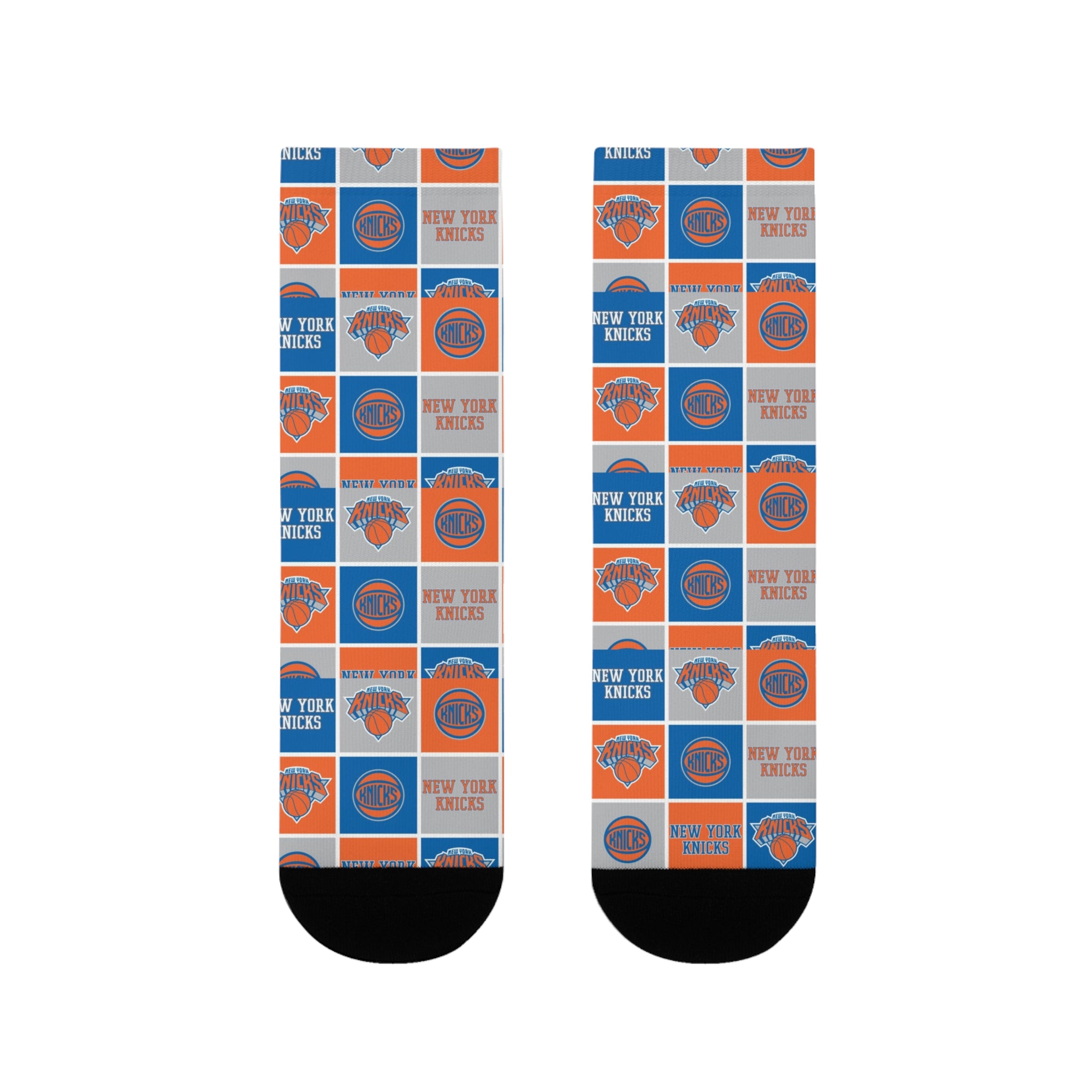 Basketball-Inspired Pattern Crew Socks — Retro Sports Sublimation Socks NY