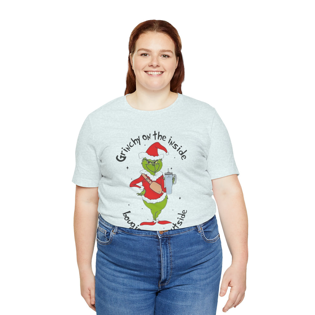 Grinch-Inspired Holiday Tee: 'Grinchy on the Inside, Boogie on the Outside'