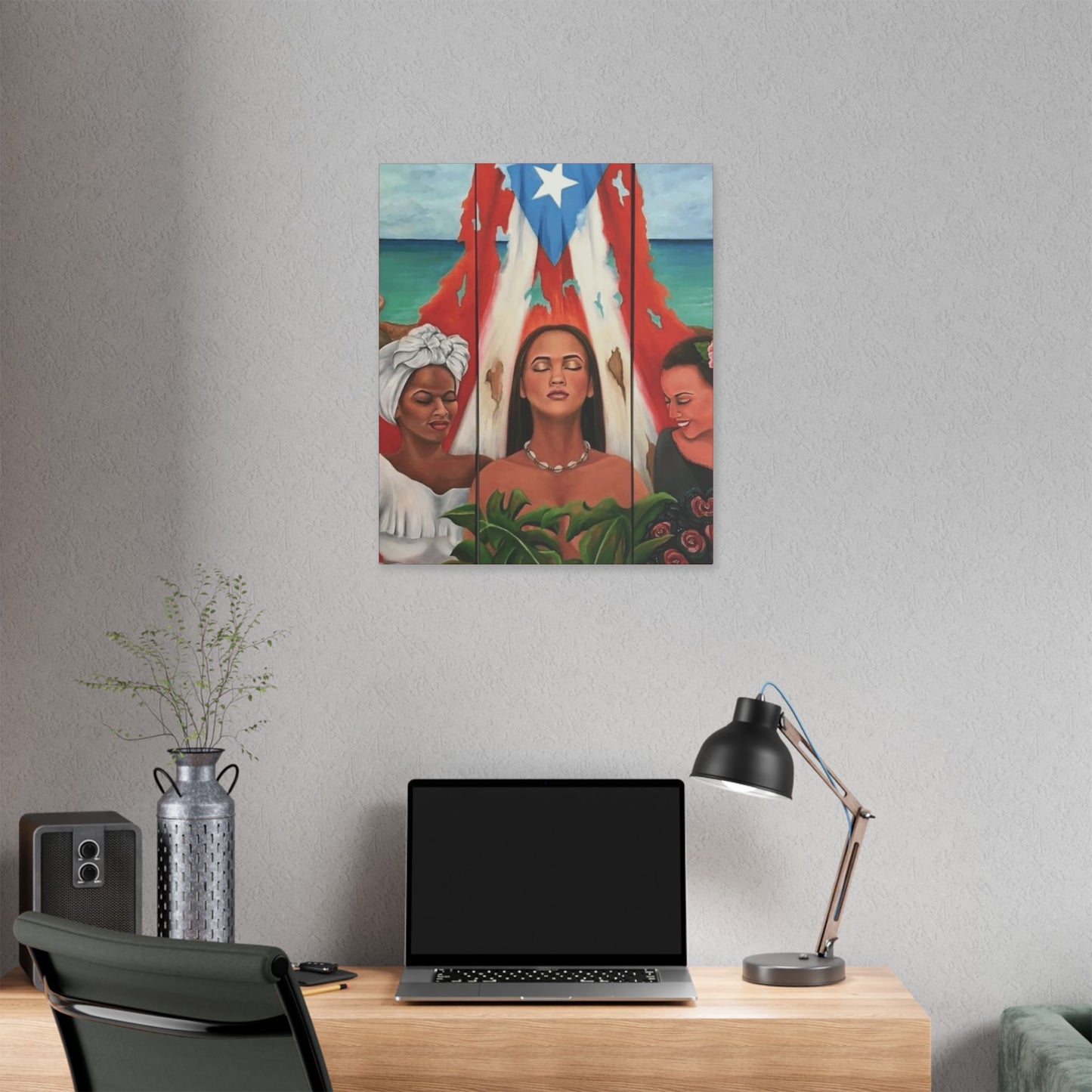 Capturing the Heart and Soul of Puerto Rican Art, Ethnic Canvas Print, Gift for Art Lovers, Beach-Themed Artwork