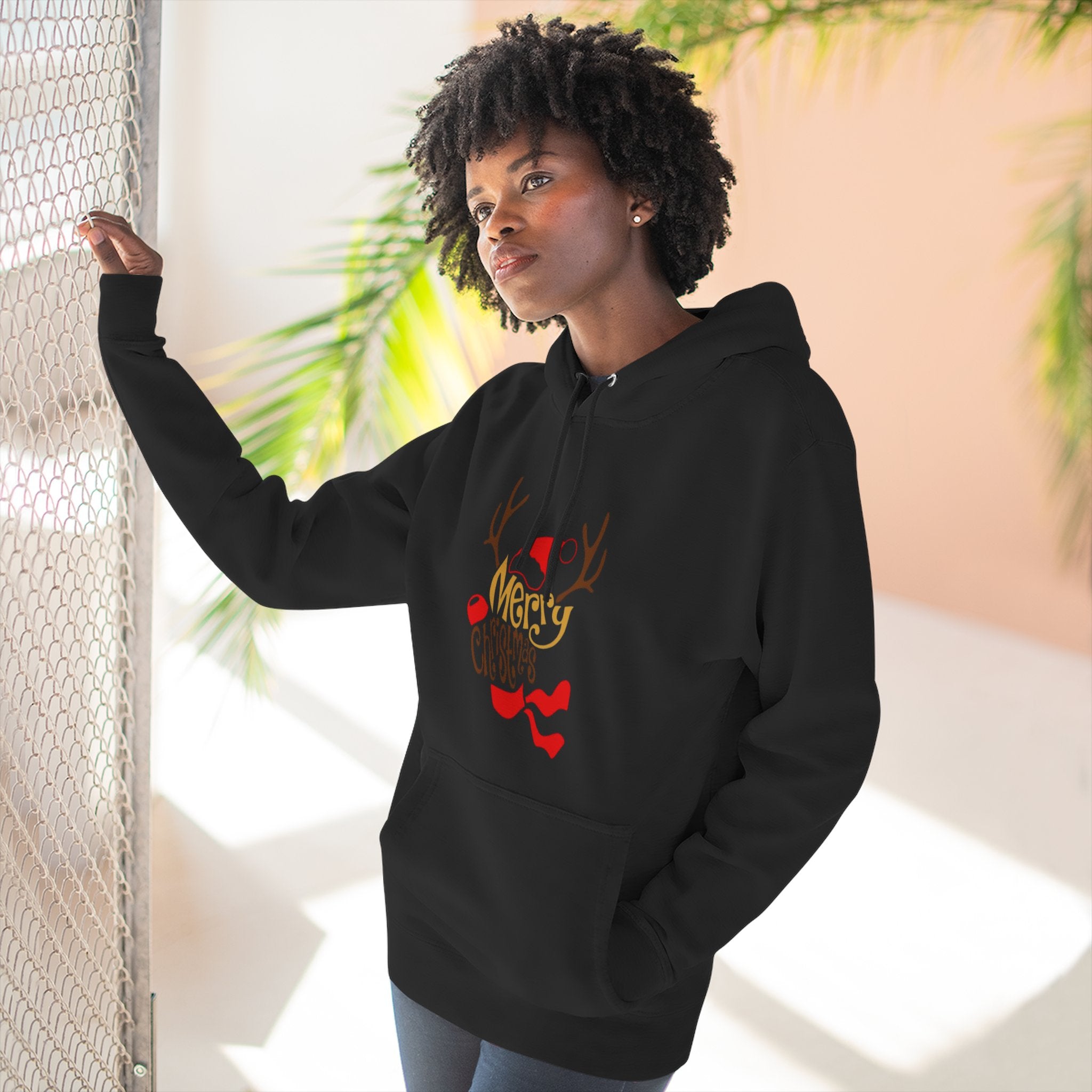 Holiday Apparel | Christmas Tees & Sweatshirts with Festive Quotes Merry Christmas Fleece Hoodie