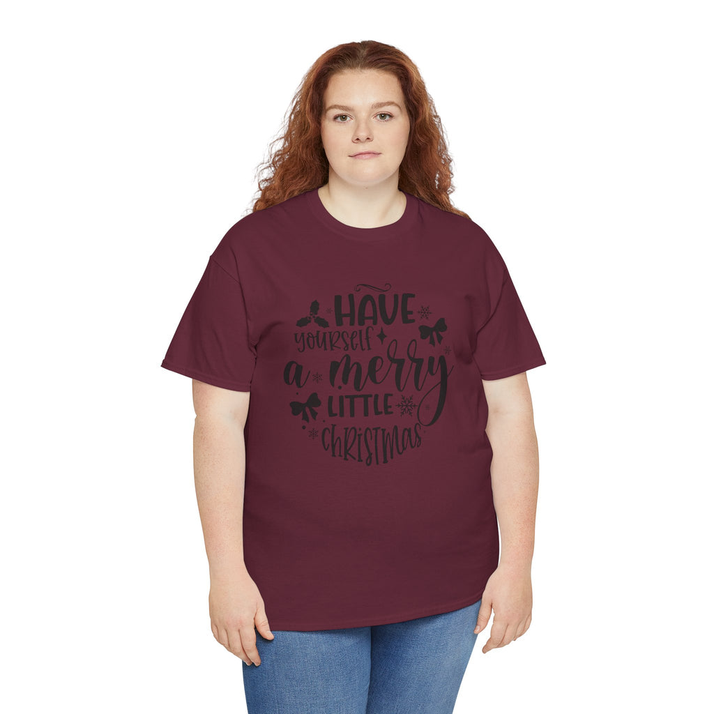 Merry Christmas Cotton Tee Holiday Graphic Tees & Cozy Festive Wear