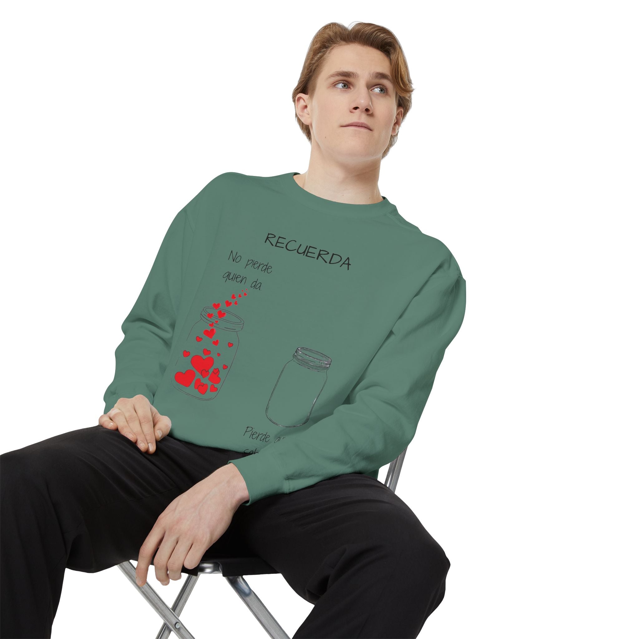 Recuerda: No Pierdas La Esperanza Jar of Hearts Sweatshirt