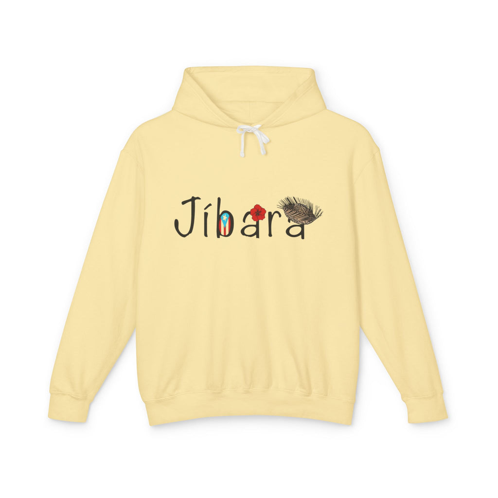 Jíbara Hoodie — Puerto Rican Heart Flag Lightweight Hooded Sweatshirt