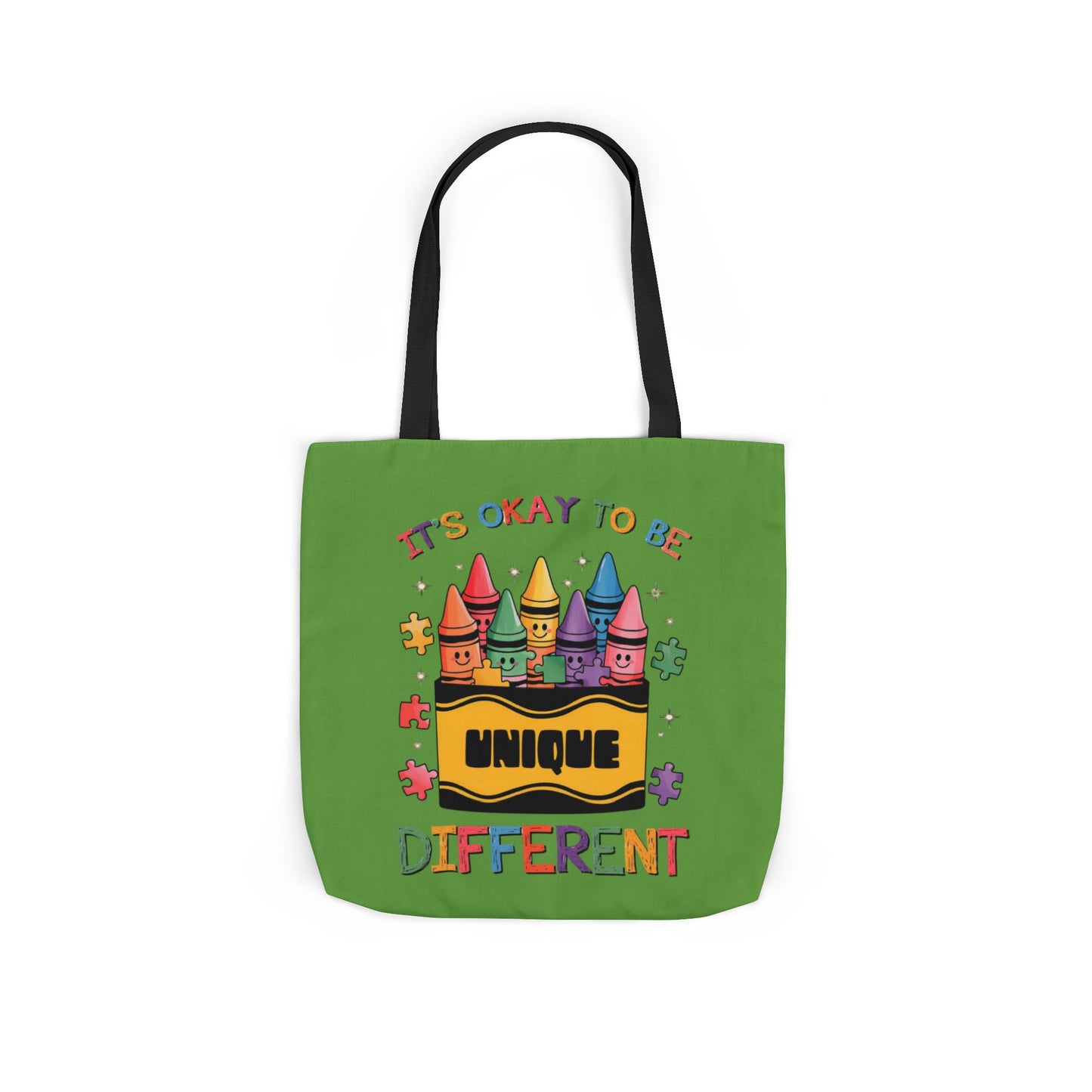 Autism Awareness & Pride Collection Unique Canvas Tote Bag with Colorful Castle Design