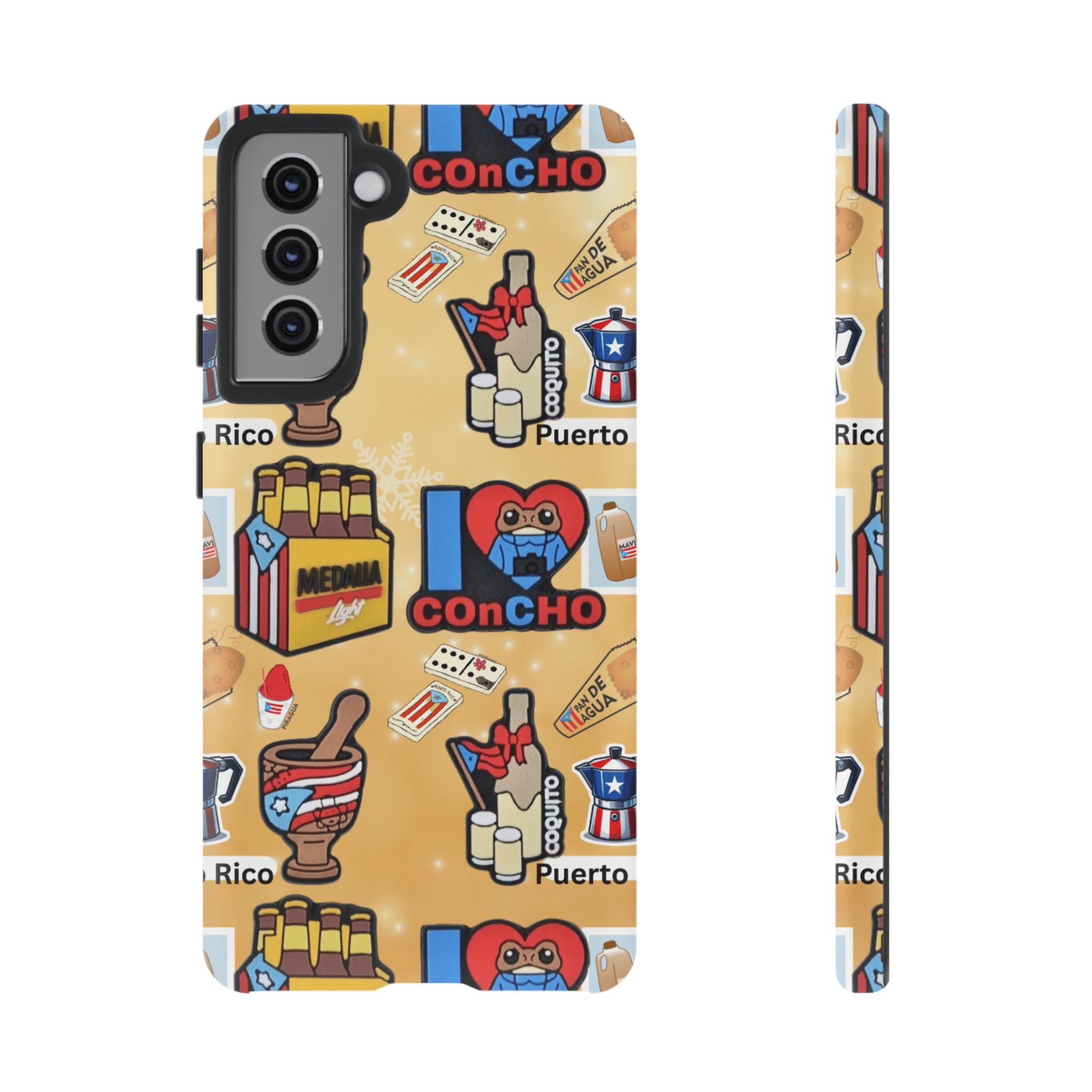 Puerto Rico Sticker Collage Tough Case  ‘I  Concho’ Pattern Phone Case