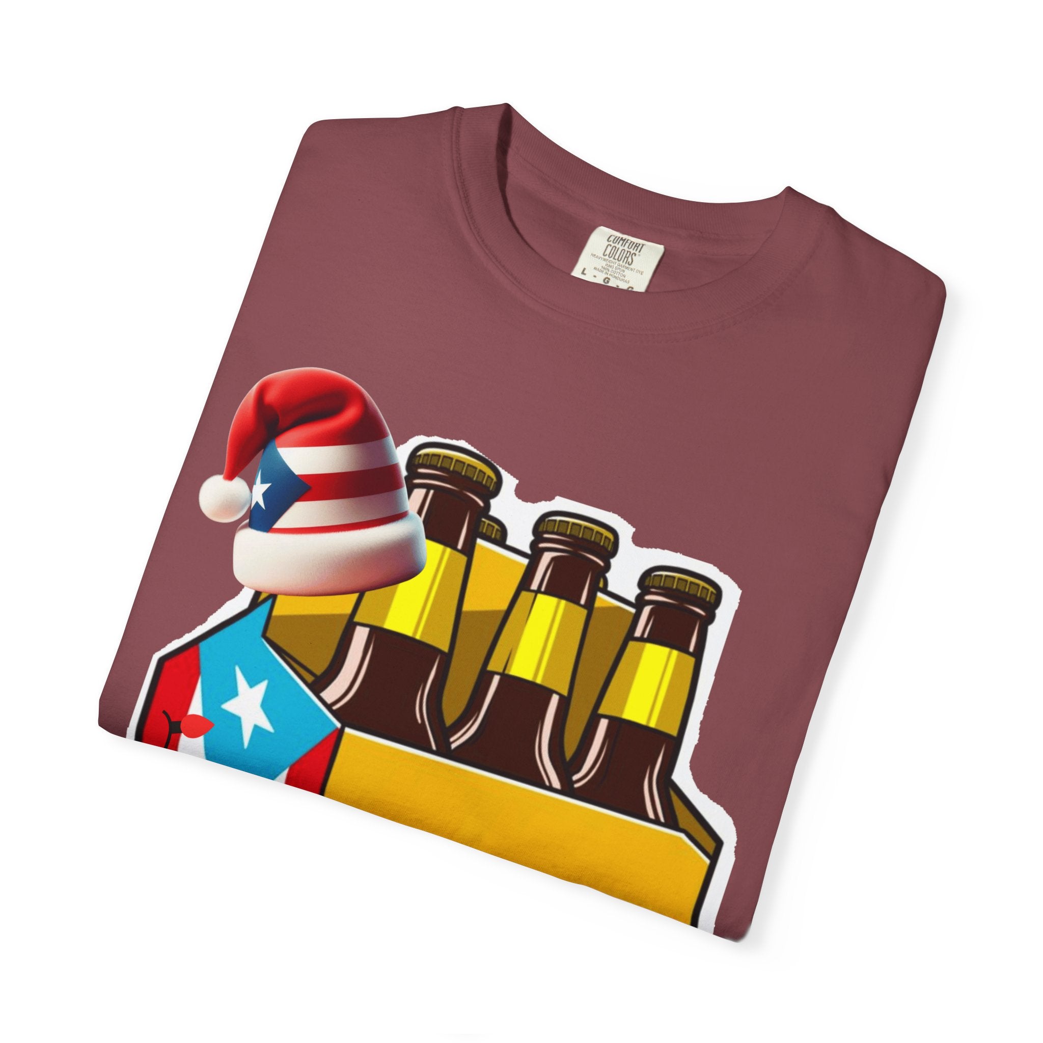 Medalla Light Beer T-Shirt  Navidad Boricua Holiday Tee Puerto Rico’s Navidades