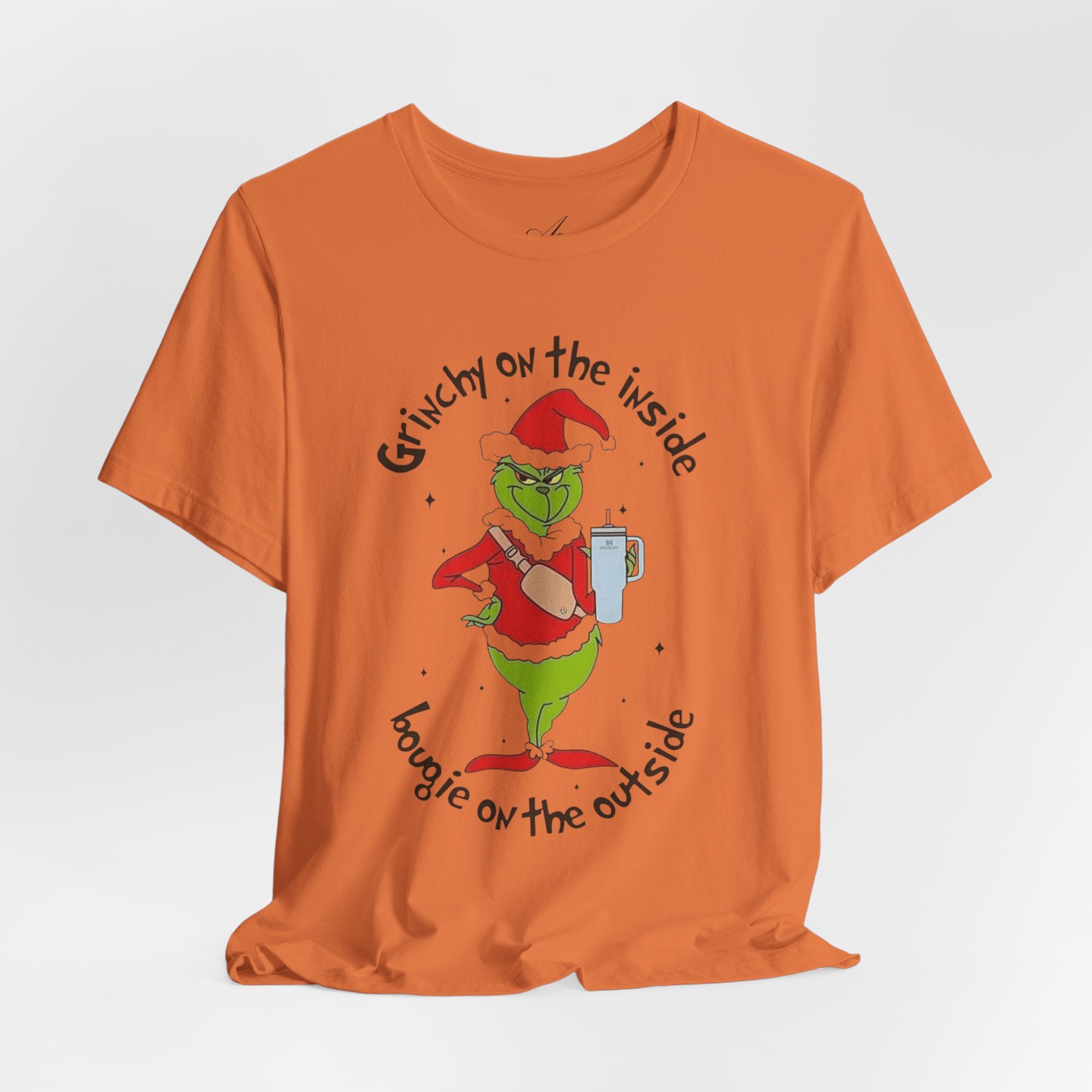 Grinch-Inspired Holiday Tee: 'Grinchy on the Inside, Boogie on the Outside'