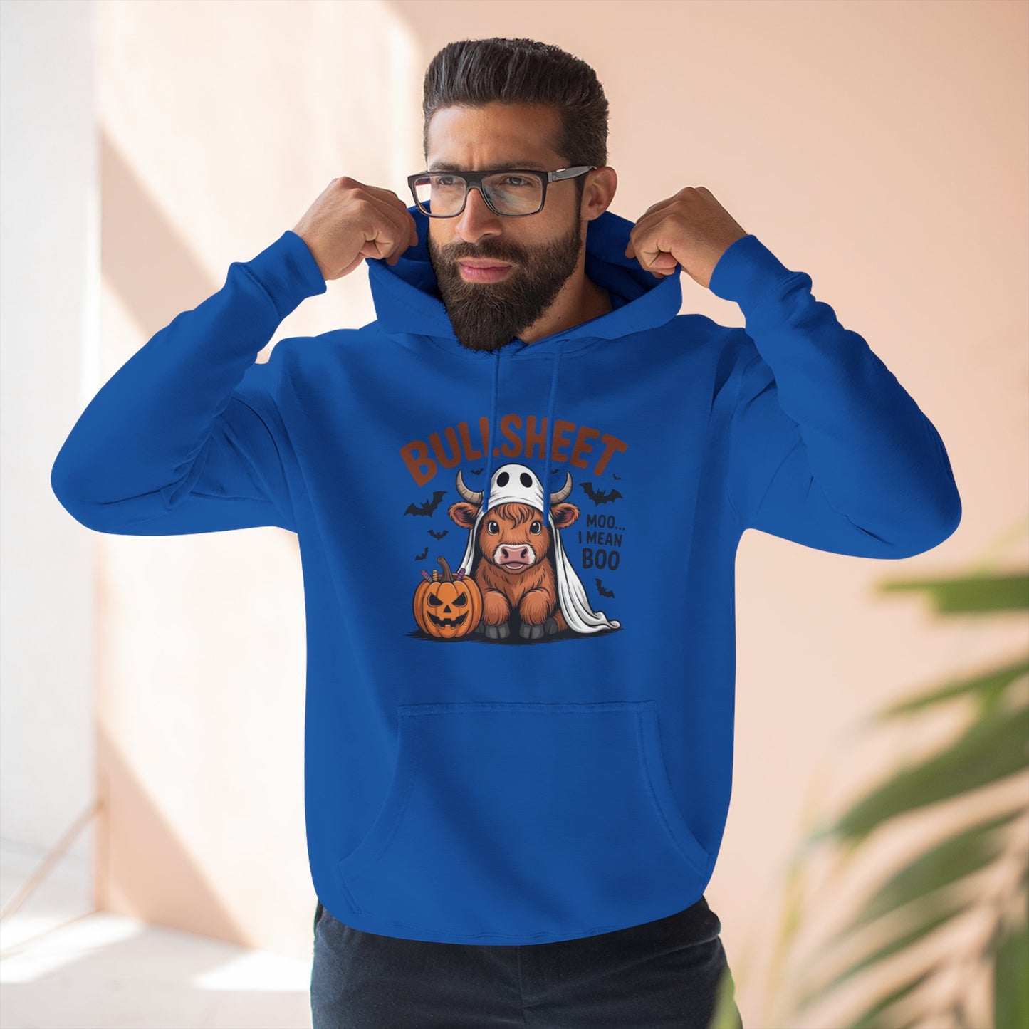 Spooky Vibes Only" Halloween Sweater Cozy Ghostly Fleece Hoodie