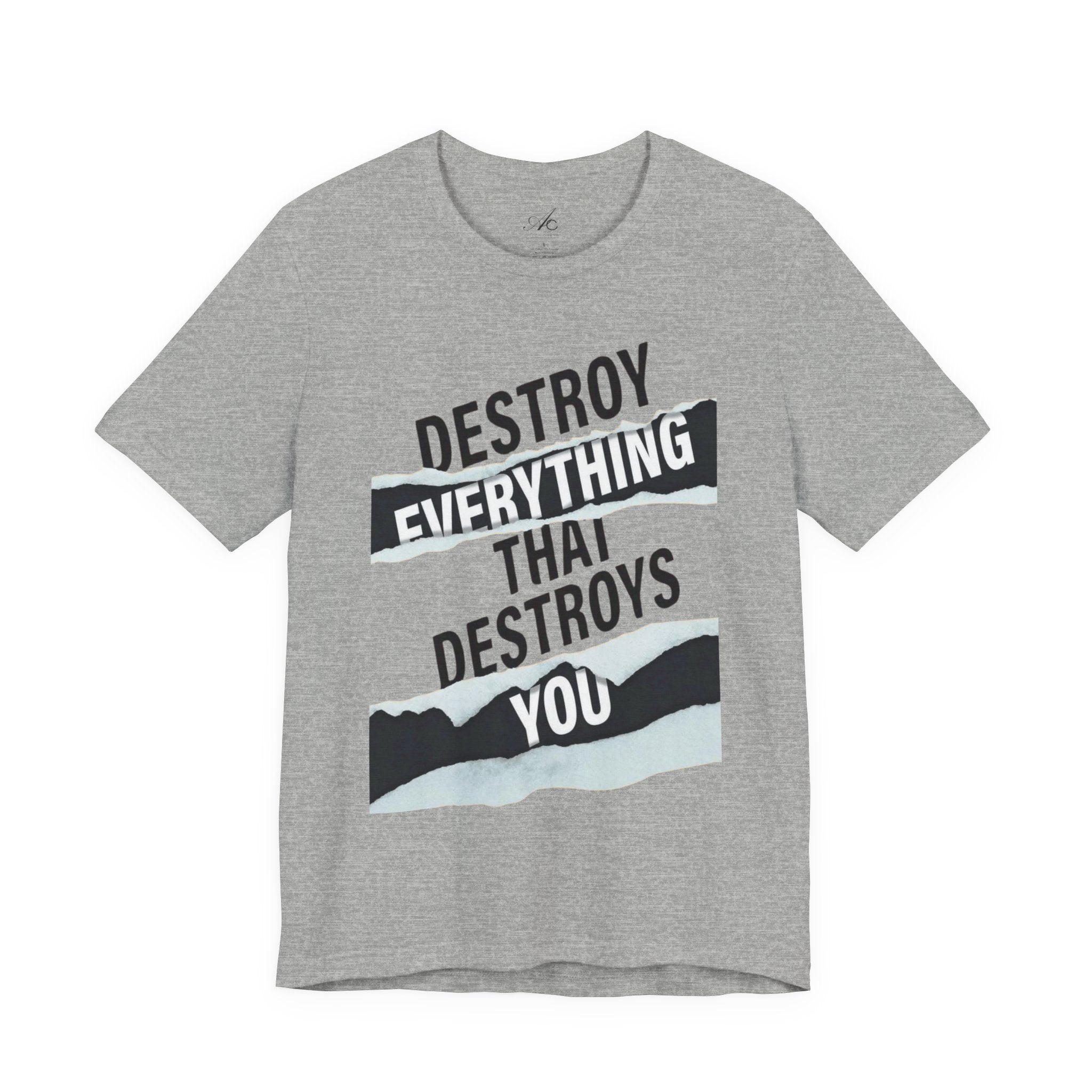 Destroy Everything That Destroys You T-Shirt  Bold Typographic Graphic Tee