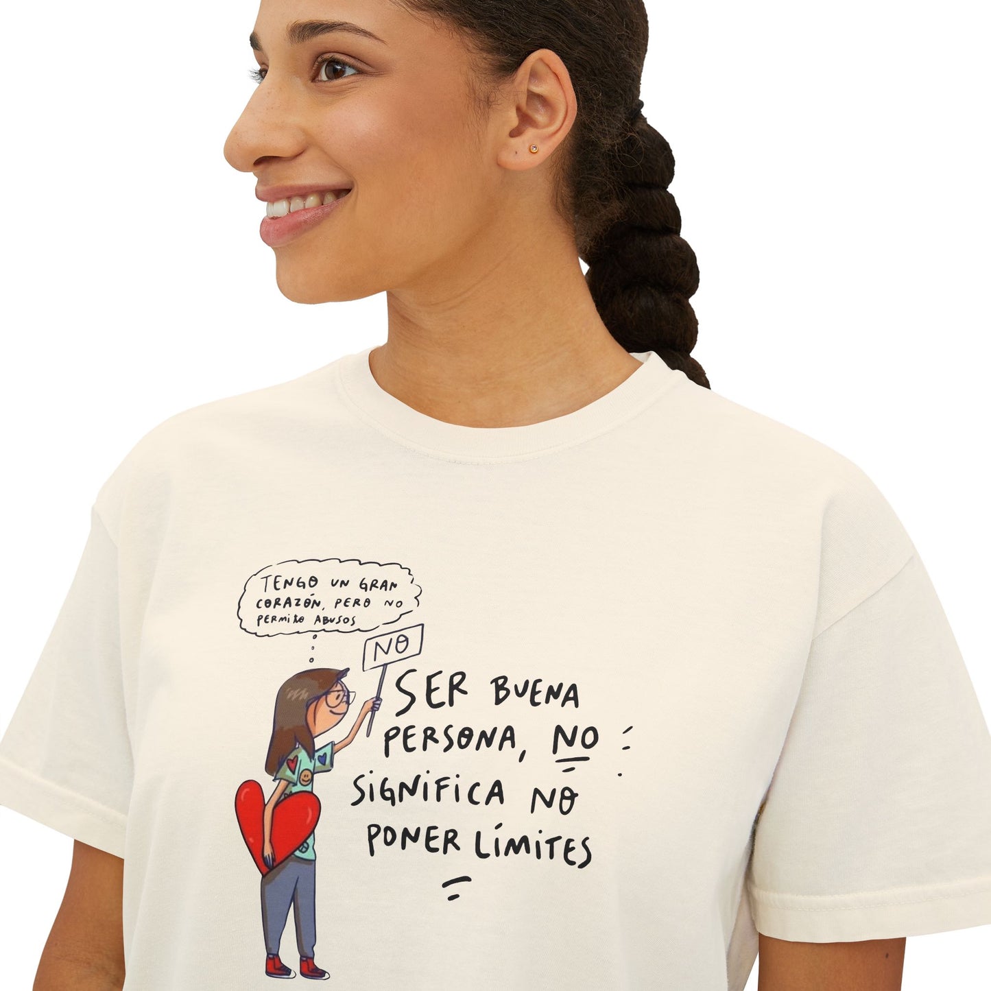 Let your outfit reflect your inner peace. Heartfelt Inspirational Women's Boxy Tee, Casual T-Shirt, Gift for Her, Empowering Top, Everyday Wear, Self-Love Vibes