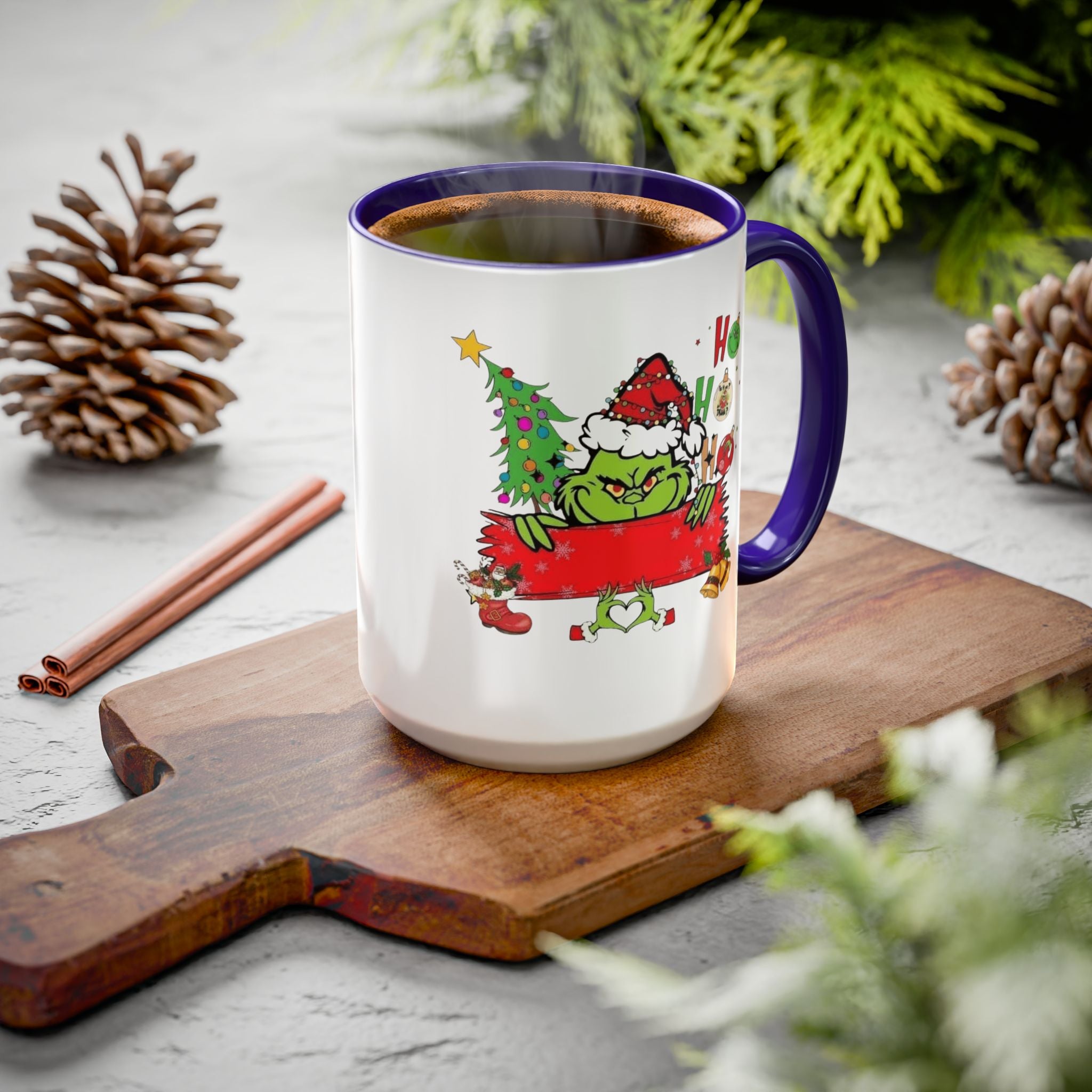 Christmas Grinch Mug (11oz & 15oz)  Funny Holiday Coffee Cup with Grinch Illustration Christmas Mugs Collection!