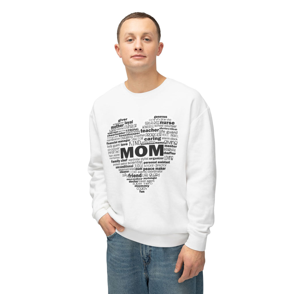 Mom Word-Cloud Heart Sweatshirt  Mother's Day Gift