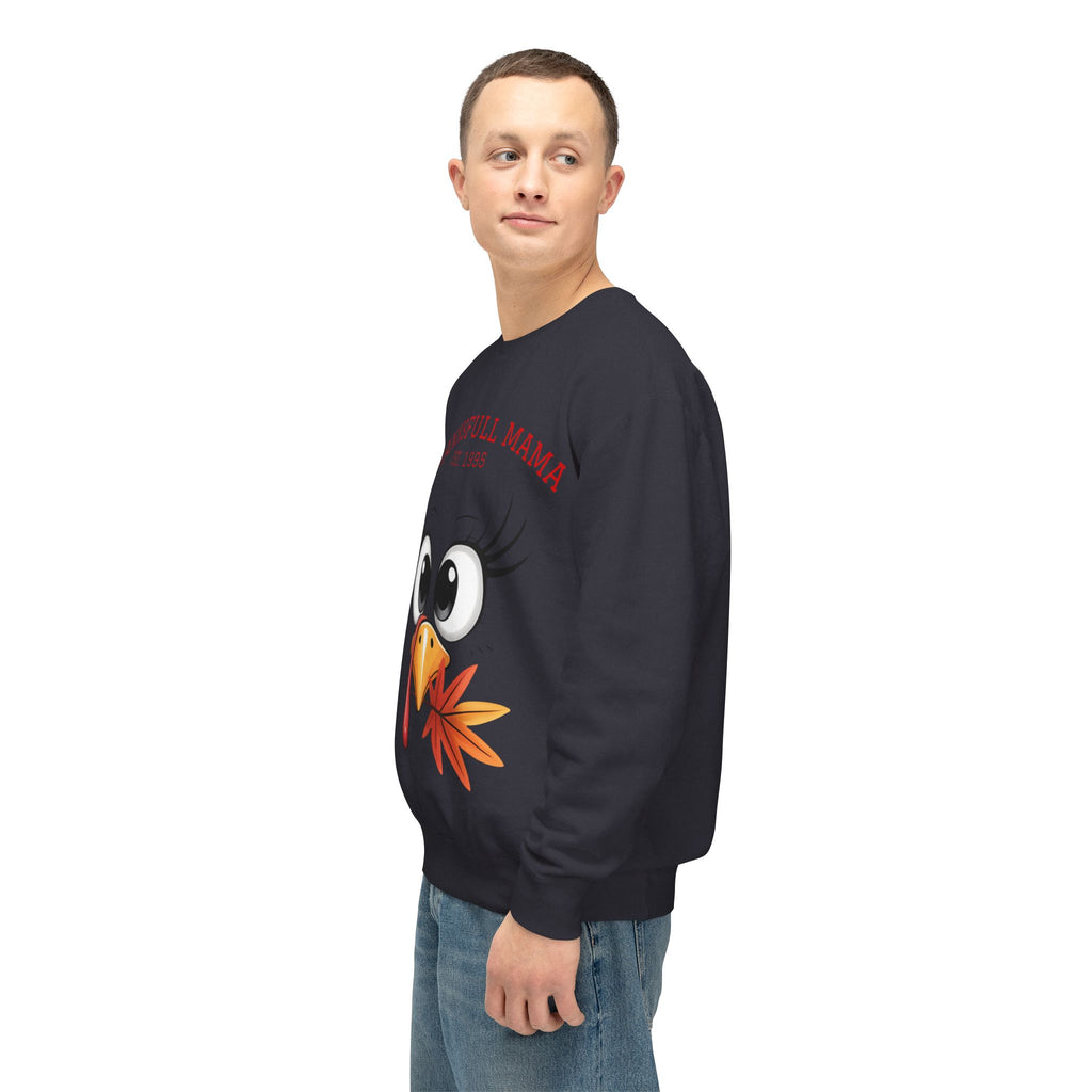 Thanksgiving Mama Sweatshirt  Cute Turkey Face "Thanksgfull Mama" Fall Pullover Fall T-Shirts and Sweatshirts Collection