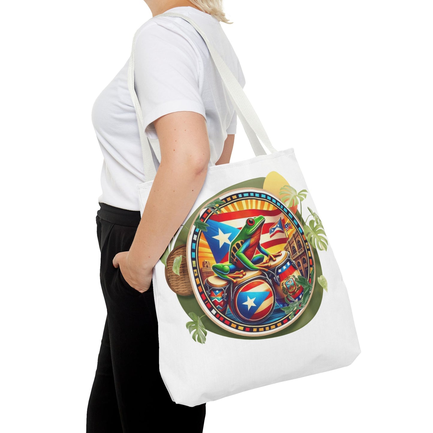 Puerto Rican Flag Tote Borinquen Beach Essentials, Travel Companion, Great for Gifts or Festivals