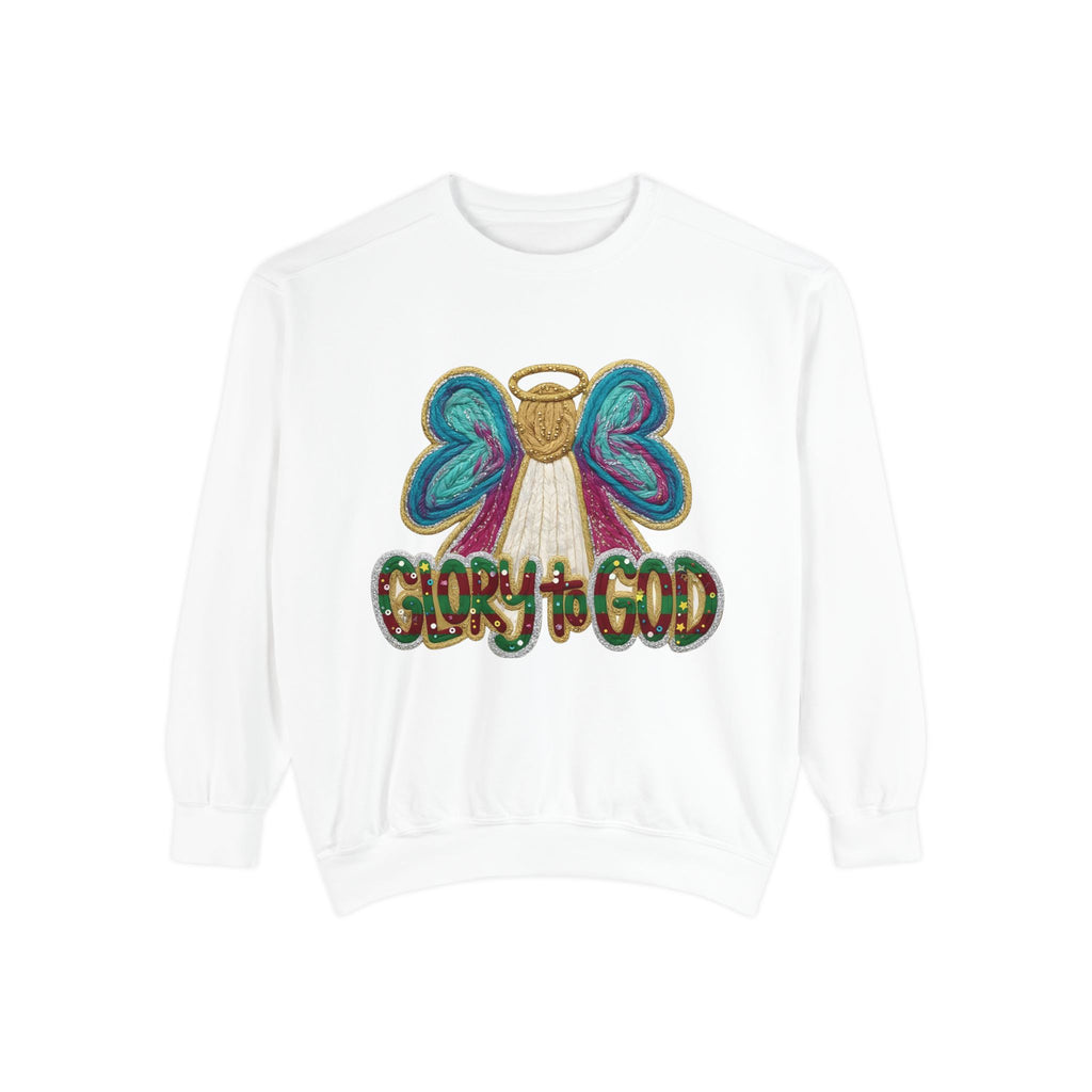 Glory to God Angel Sweatshirt Christmas Holiday Collection  Festive T-Shirt & Sweater