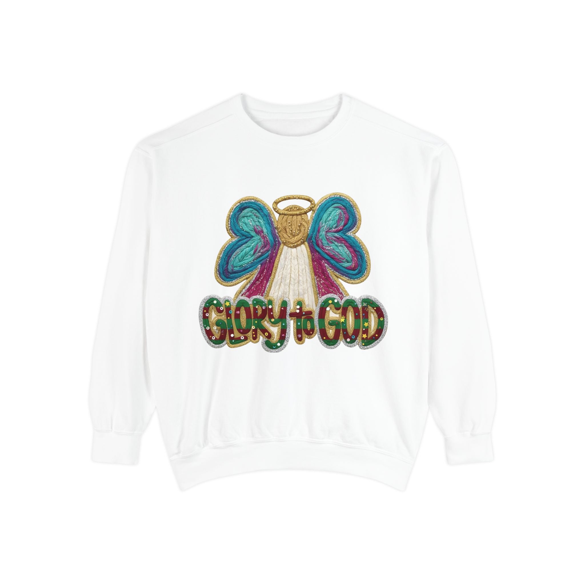 Glory to God Angel Sweatshirt Christmas Holiday Collection  Festive T-Shirt & Sweater