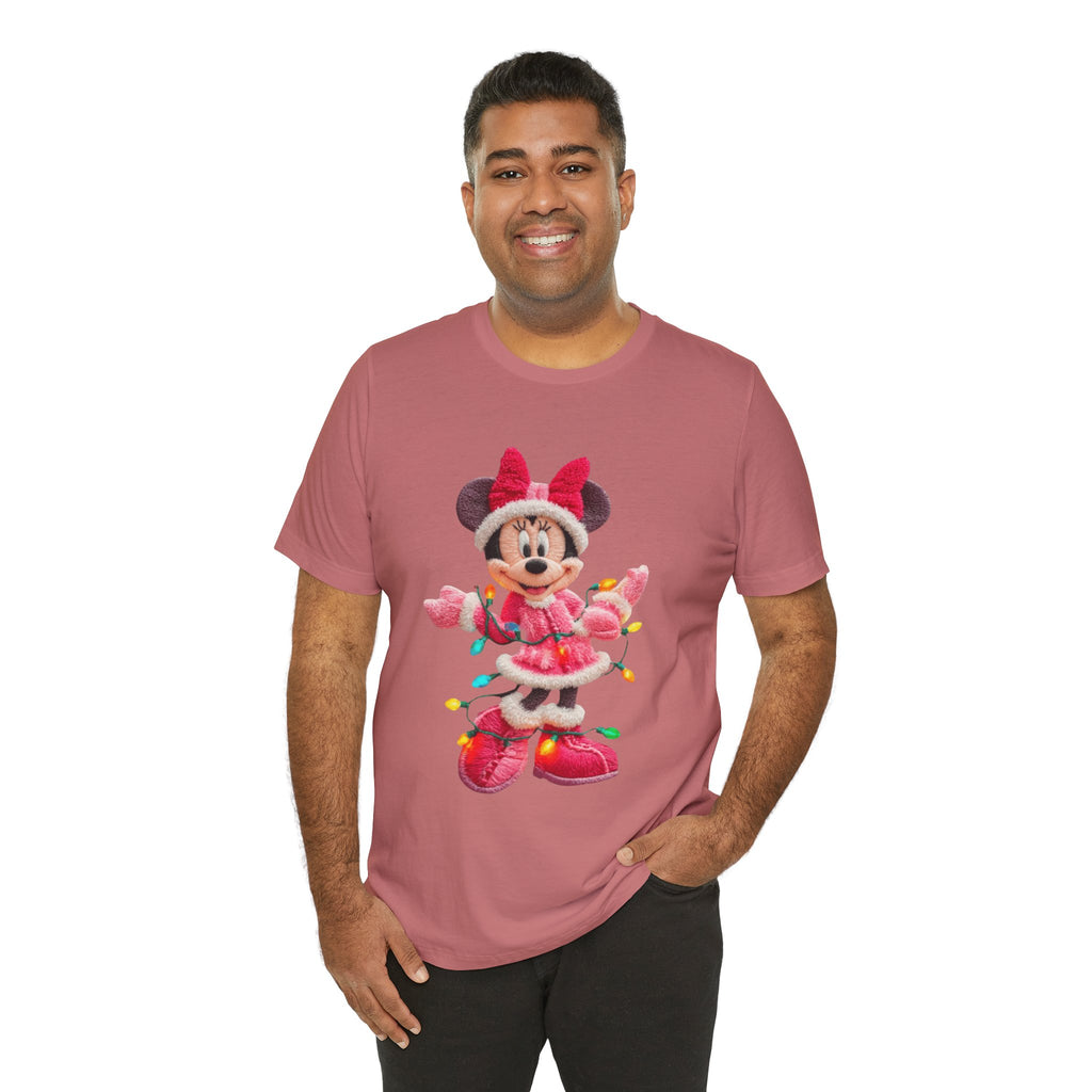 Minnie Mouse Holiday Lights T-Shirt Festive Holiday Designs