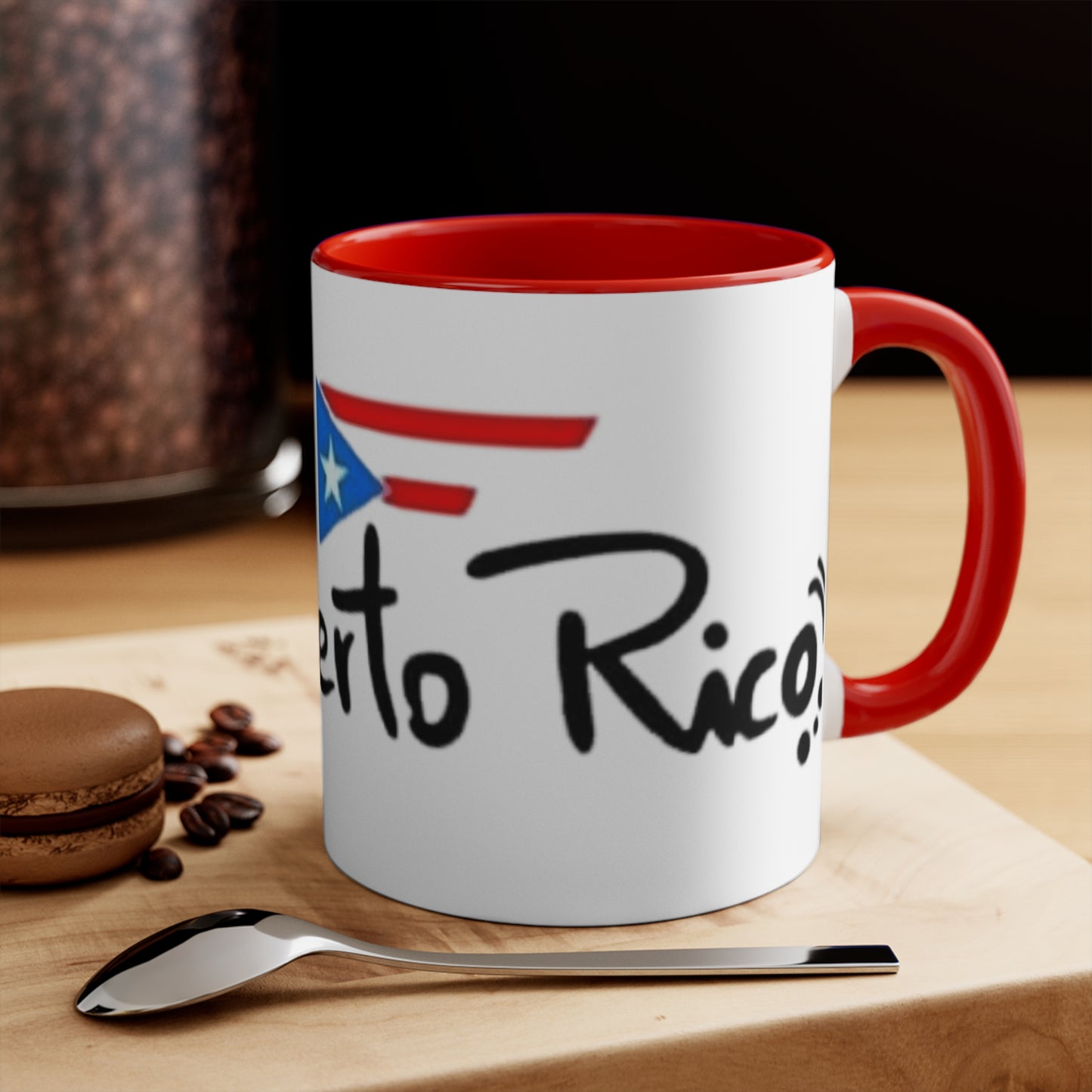 Café con Boricua: Puerto Rico-Themed Mugs & Cups Puerto Rican Flag Mug Accent Mugs