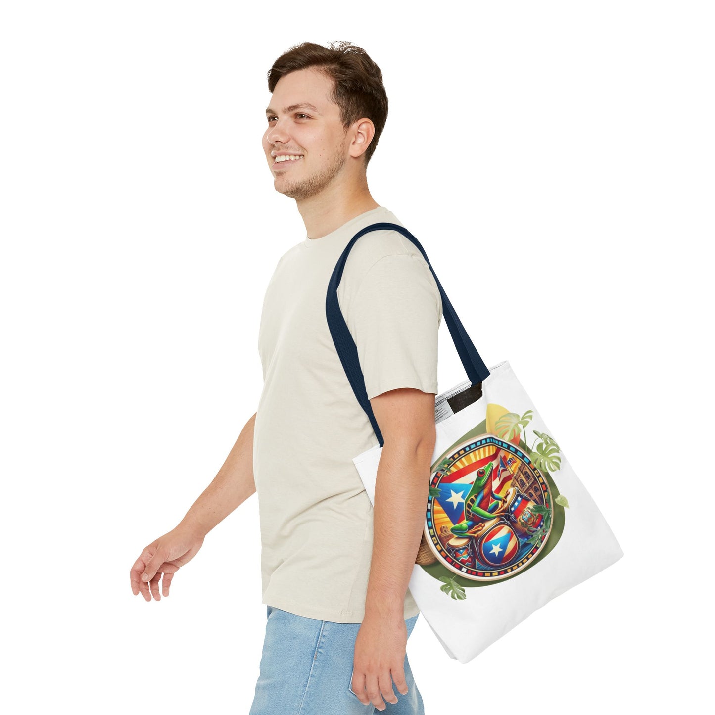 Puerto Rican Flag Tote Borinquen Beach Essentials, Travel Companion, Great for Gifts or Festivals