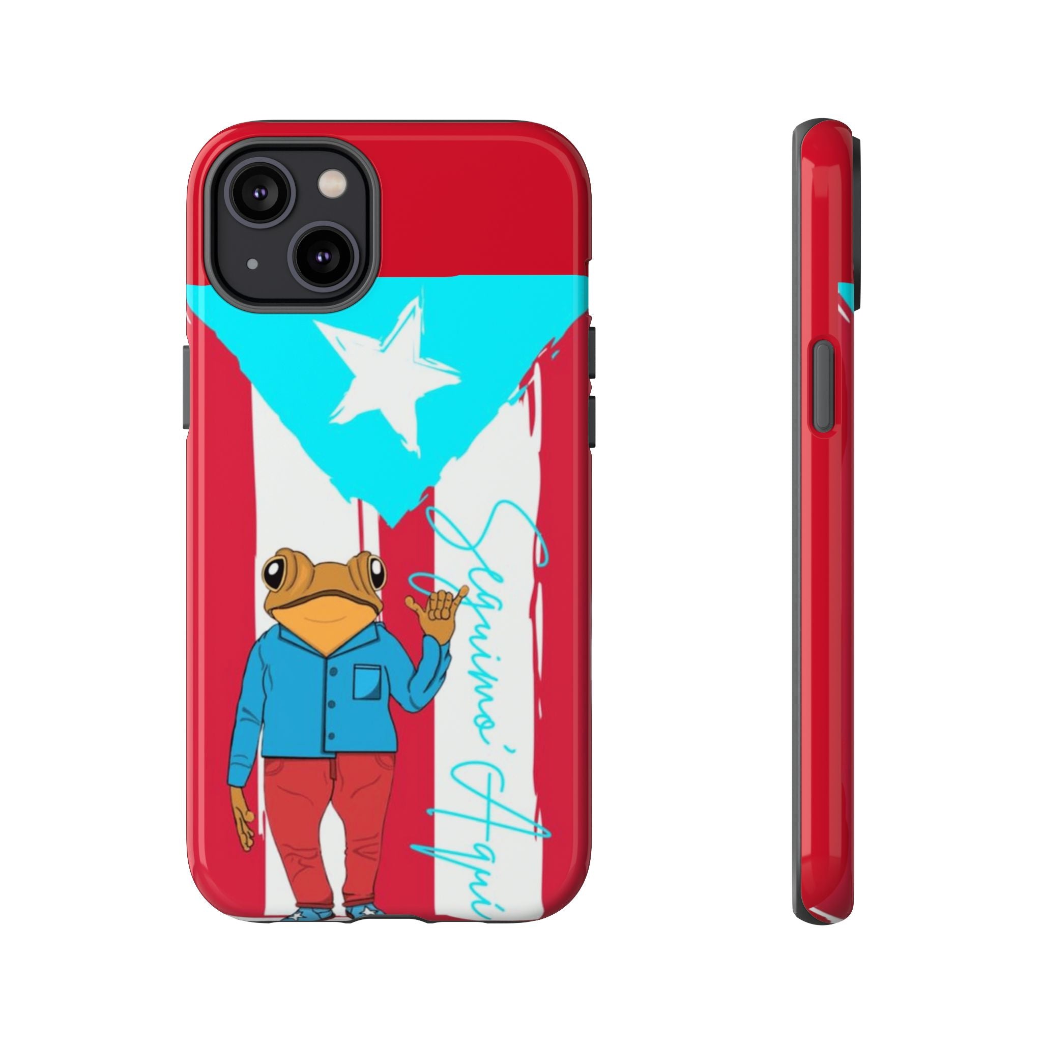 Puerto Rican Flag Frog Design ("Señorita Hops")Phone Case Isla del Encanto Phone Case – Puerto Rican Style