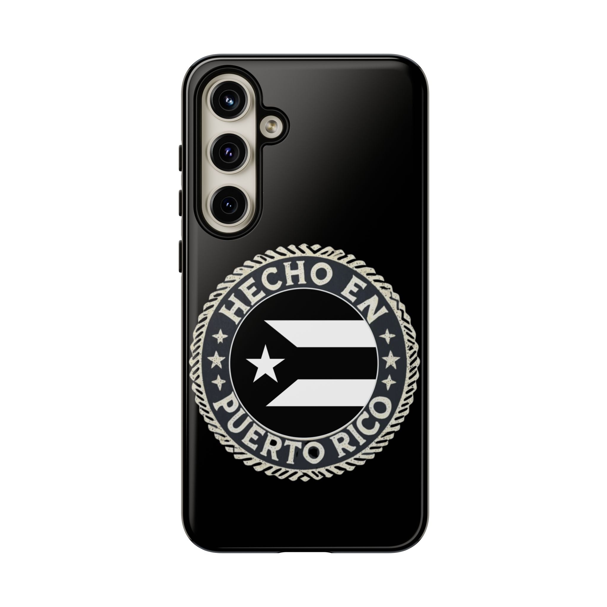 Hecho en Puerto Rico Phone Case  Puerto Rican Flag Emblem Tough Protective Cover