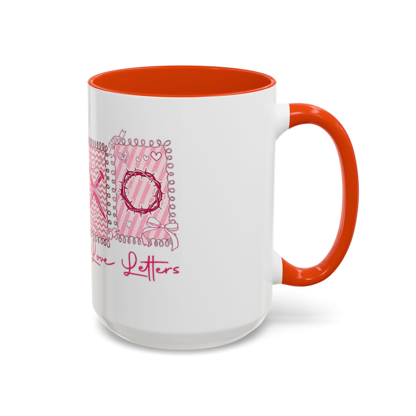 Love Letters XOXO Ceramic Mug — Colorful 11oz & 15oz Coffee Cup