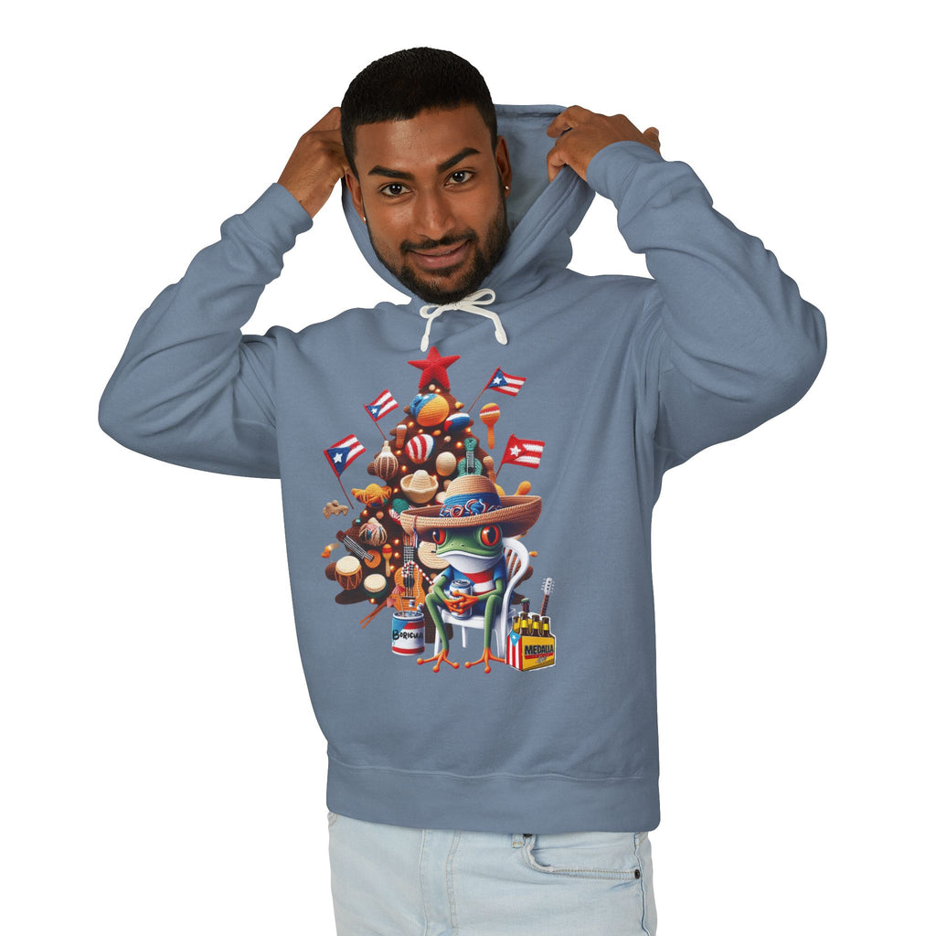 Puerto Rico Navidades Holiday Fiesta Hoodie — Puerto Rican Christmas Tree Graphic Sweatshirt
