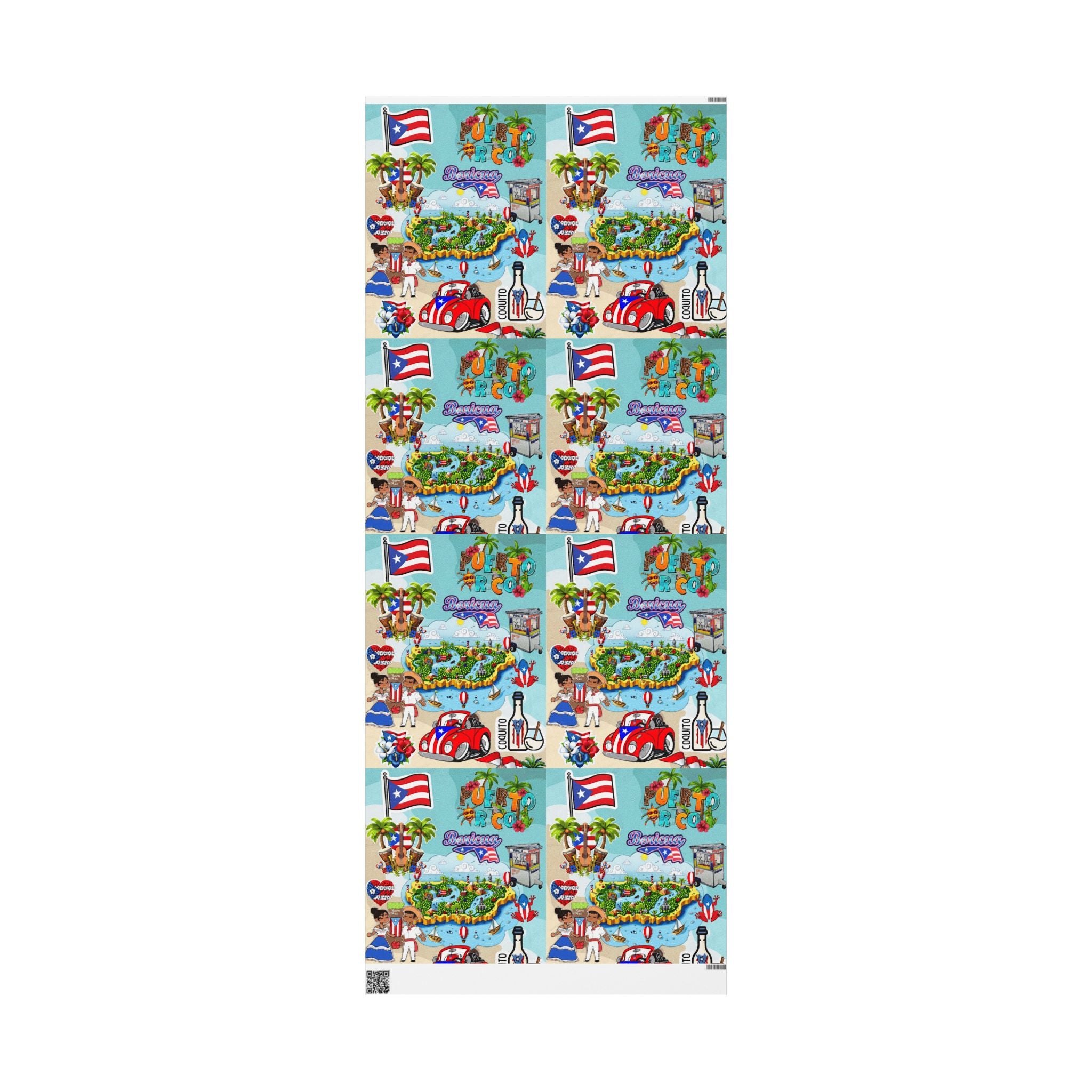 Puerto Rico Wrapping Paper – Cultural Gift Wrap | Boricua Heritage Design | Holiday & Celebration Gift Packaging