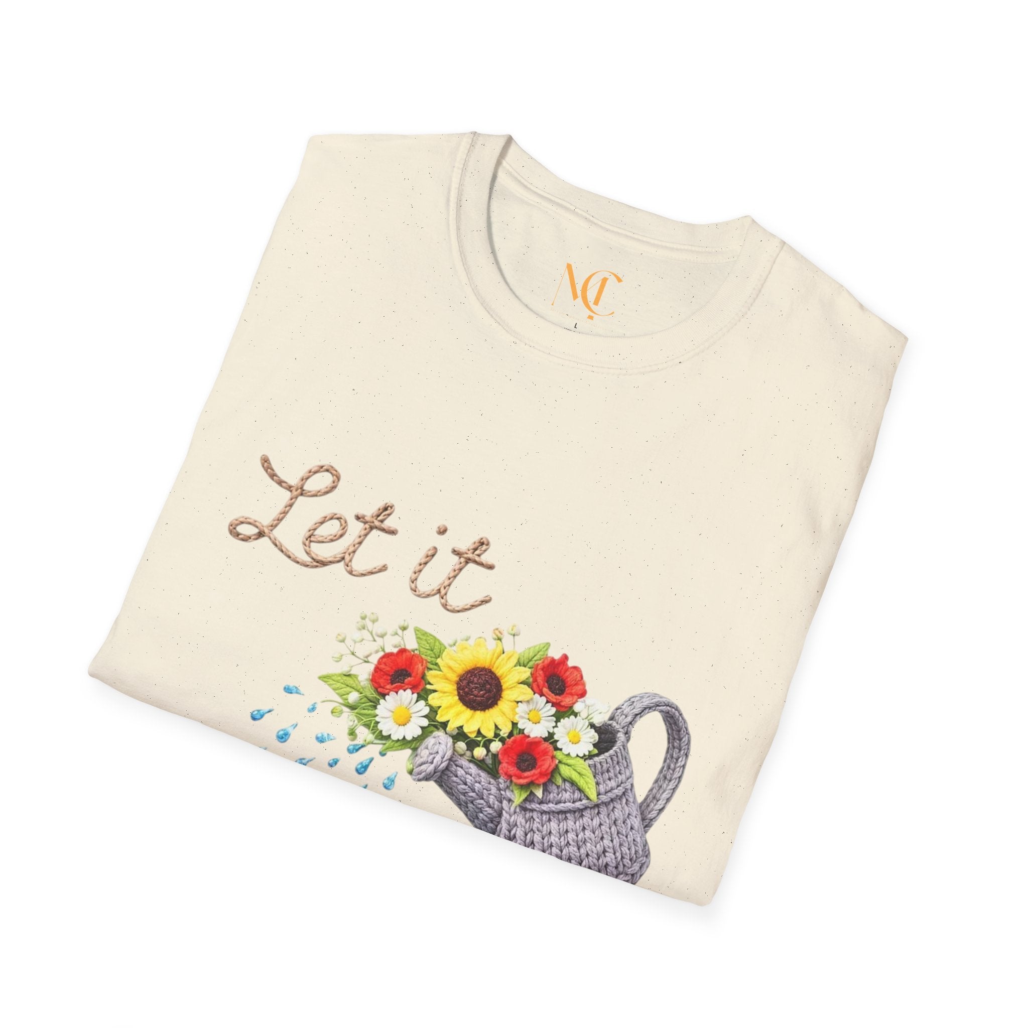 Let It Grow T-Shirt — Floral Watering Can Garden Tee