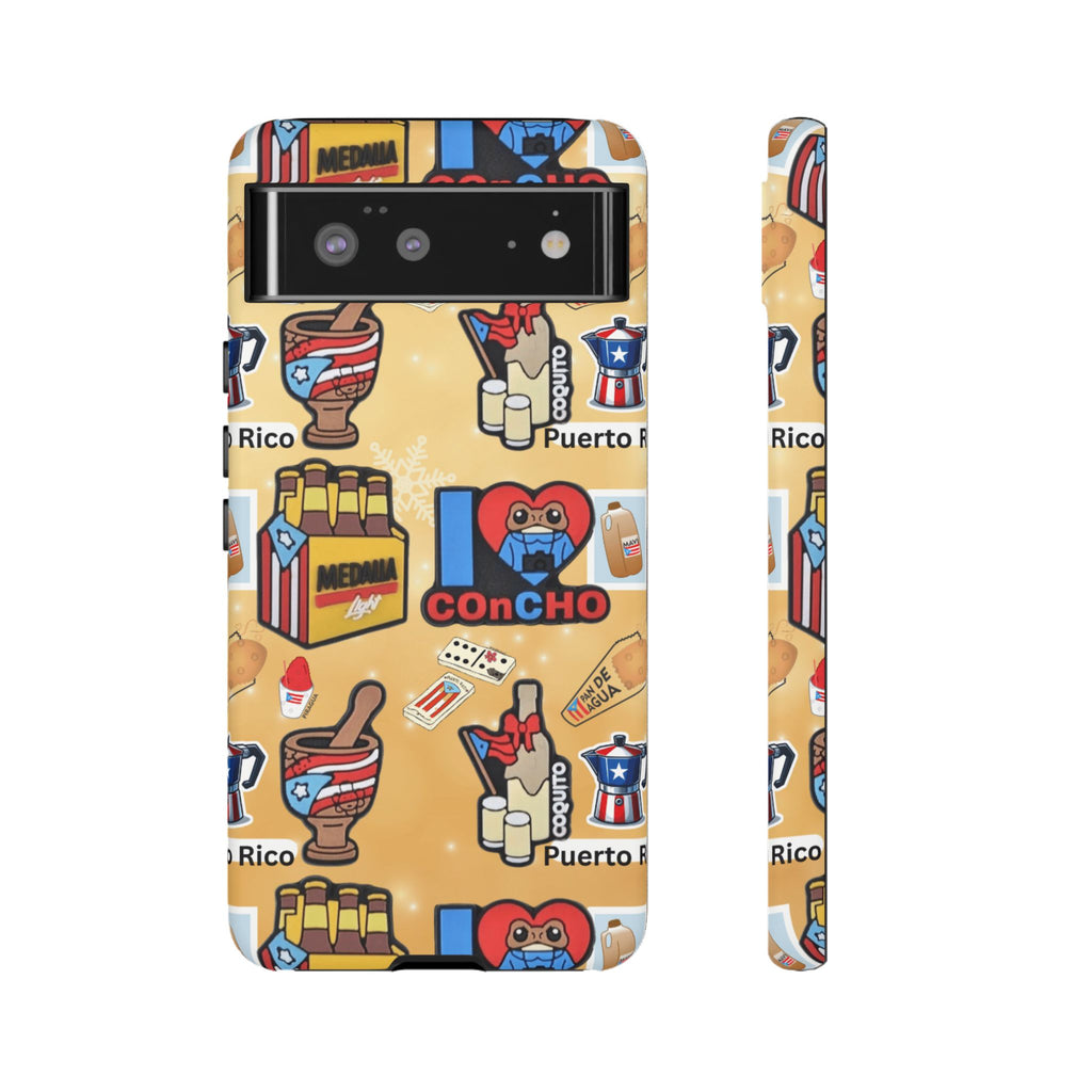 Puerto Rico Sticker Collage Tough Case  ‘I  Concho’ Pattern Phone Case