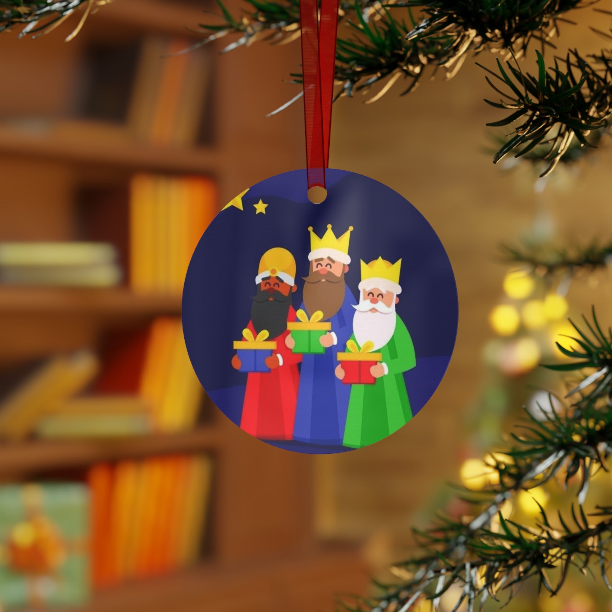 Christmas Metal Ornaments with Three Kings Design
