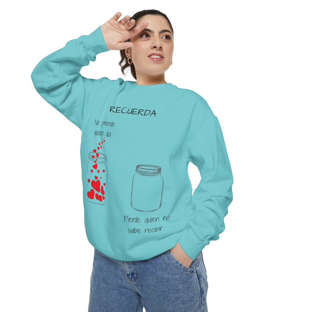 Recuerda: No Pierdas La Esperanza Jar of Hearts Sweatshirt