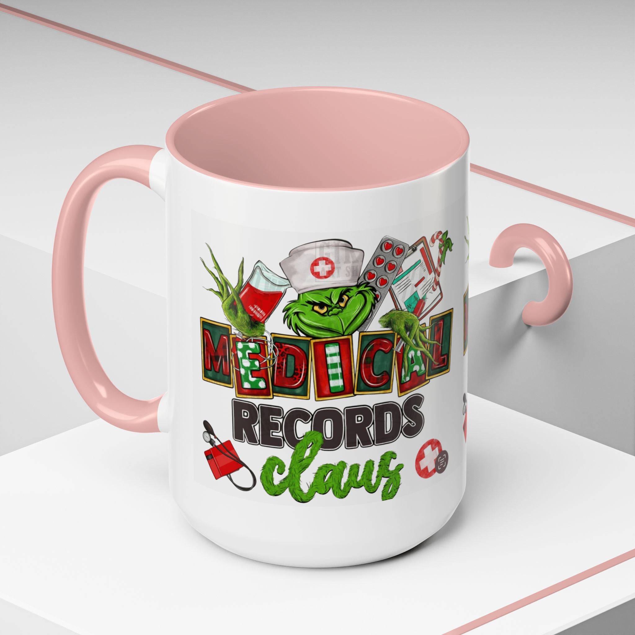 Medical Records Claus Coffee Mug — Funny Holiday Nurse & Medical Staff Gift (11/15oz) Medical Christmas Mug,
