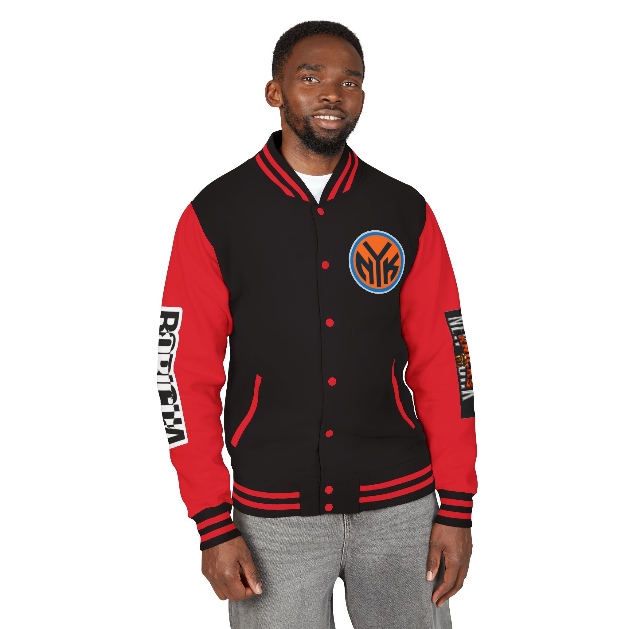 Basketball-Inspired Letterman Jacket — Men's Retro Varsity Sports Jacket Jose AlvarTribute Varsity Jacket