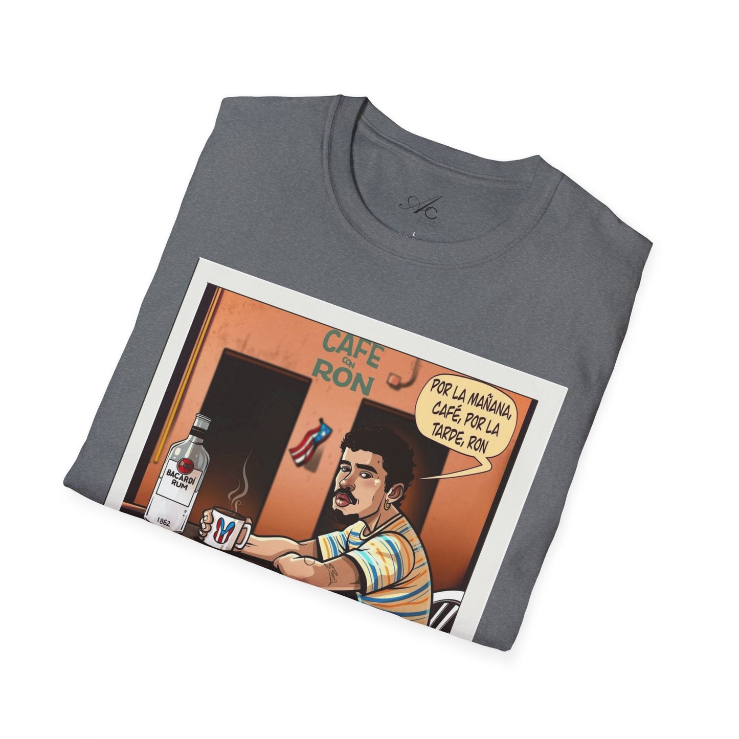 POR LA MANANA CAFE  Coffee Lovers, Casual Wear, Unisex Fashion Proud Puerto Rican Tee  Puerto Rican Heritage Shirt