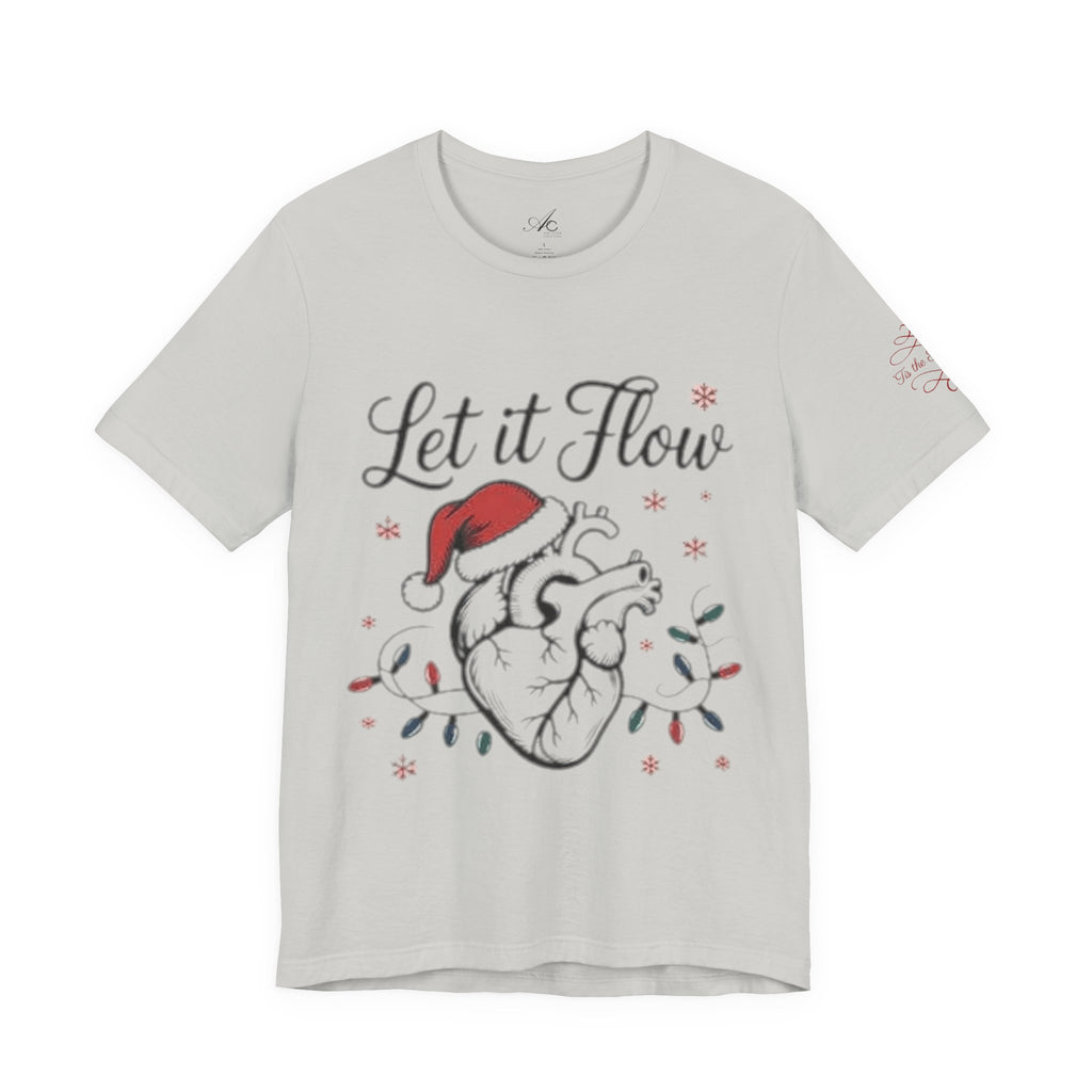 Let It Flow Heart Tee  Christmas Anatomical Heart Shirt