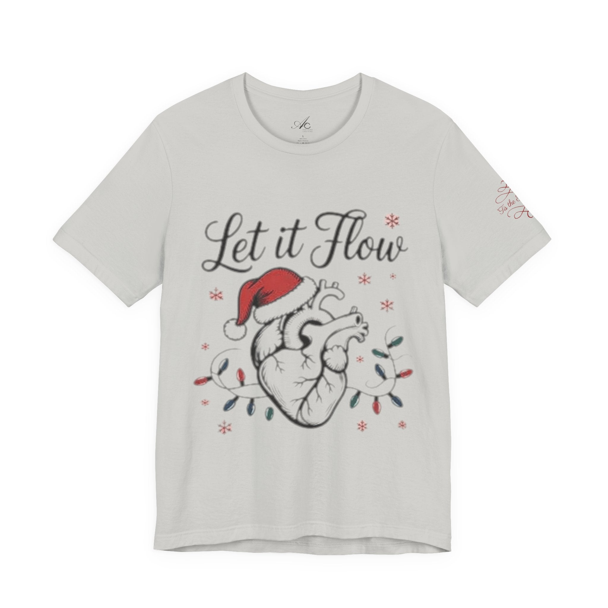 Let It Flow Heart Tee  Christmas Anatomical Heart Shirt