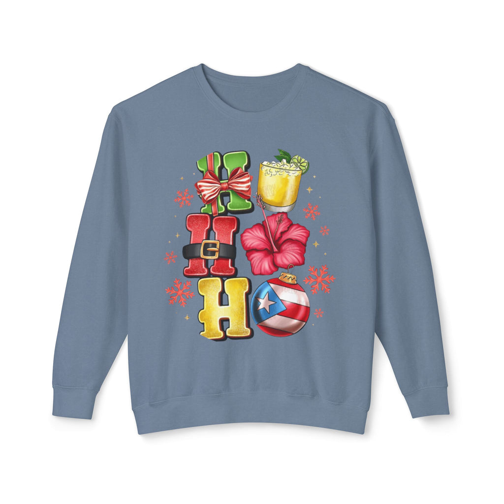 Puerto Rican culture gift Puerto Rico Aloha Holiday Crewneck Sweatshirt