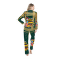 Medalla P'J Christmas morning traditions Women's Satin Pajamas (AOP)