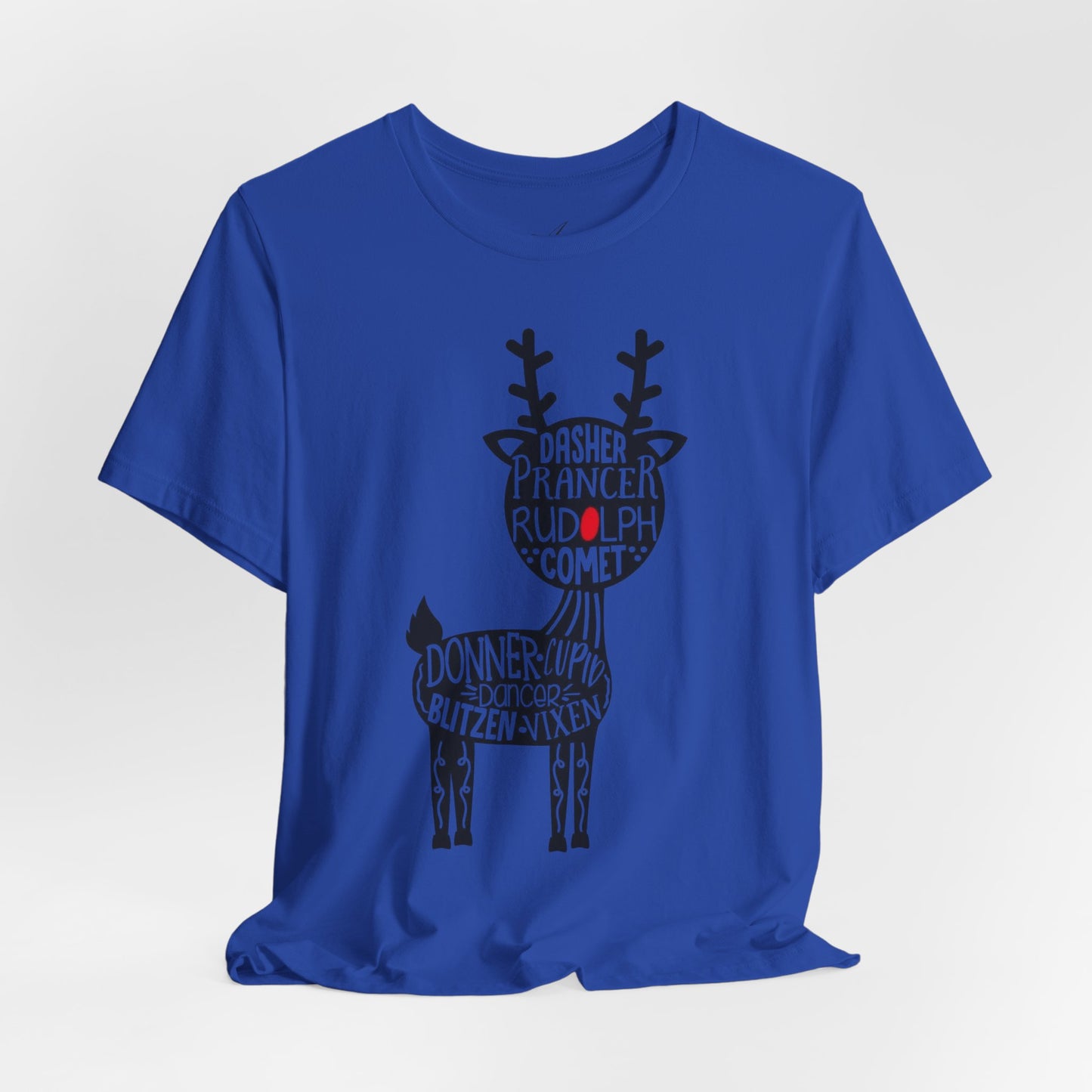 Christmas Reindeer Graphic Tee - Unisex Jersey Short Sleeve Shirt