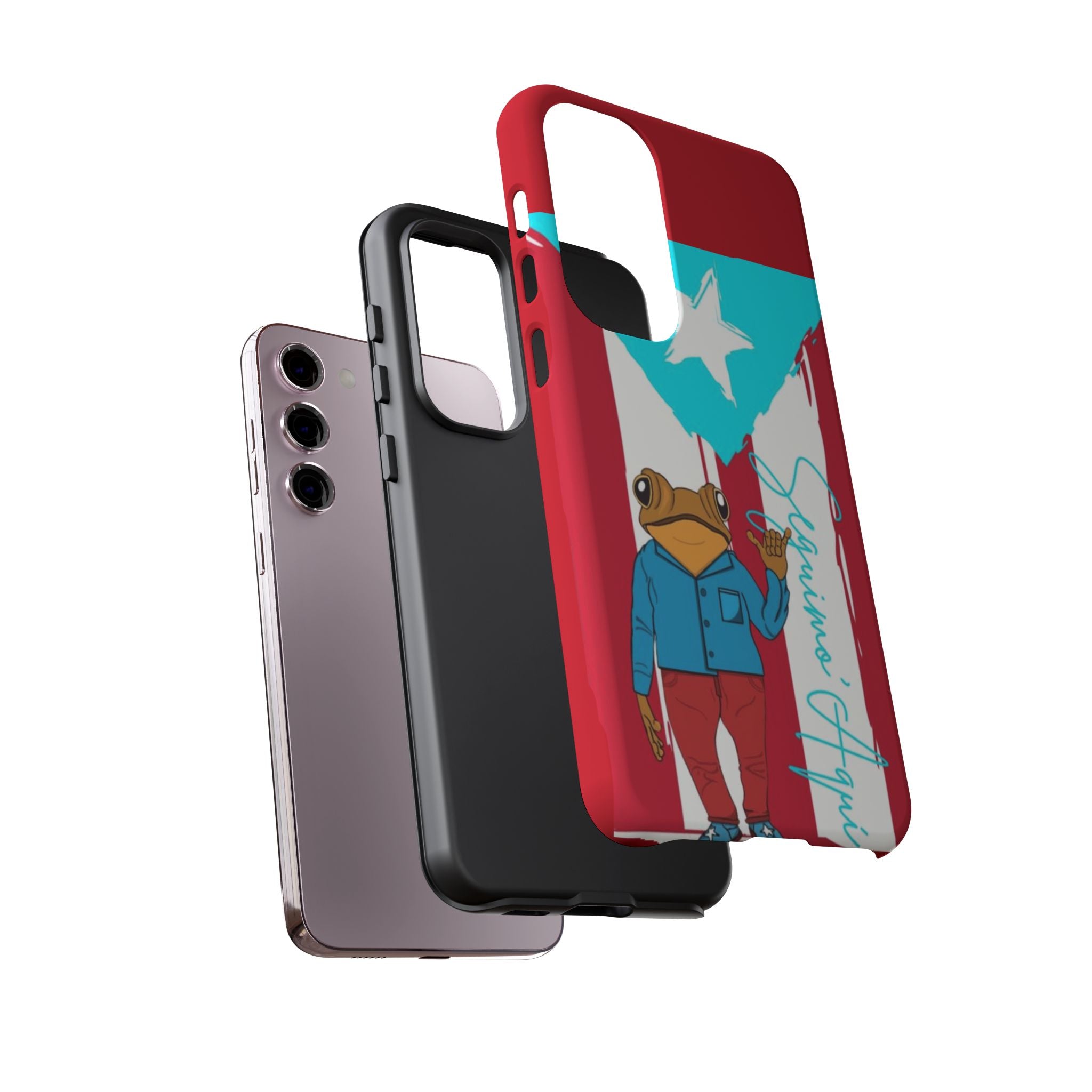 Puerto Rican Flag Frog Design ("Señorita Hops")Phone Case Isla del Encanto Phone Case – Puerto Rican Style